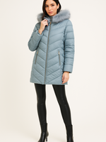 Long fur hood puffer