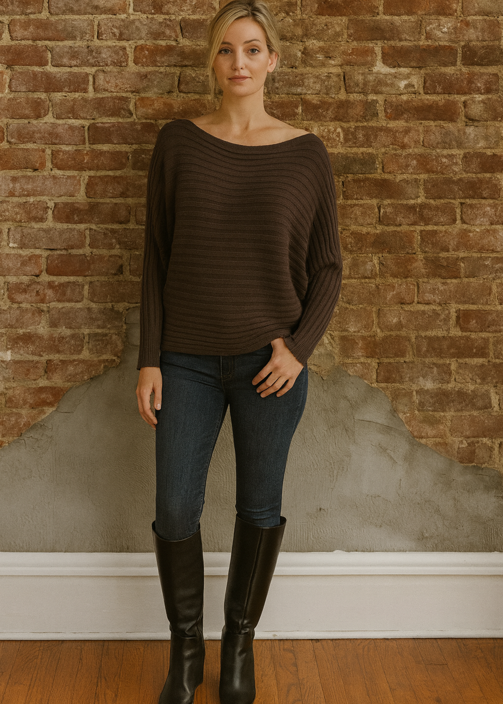 Rib boat neck +4 colors