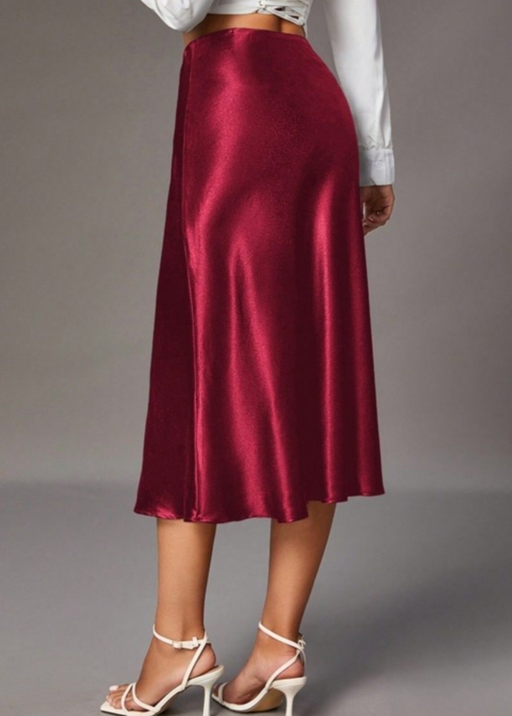 Satin midi skirt +2 colors