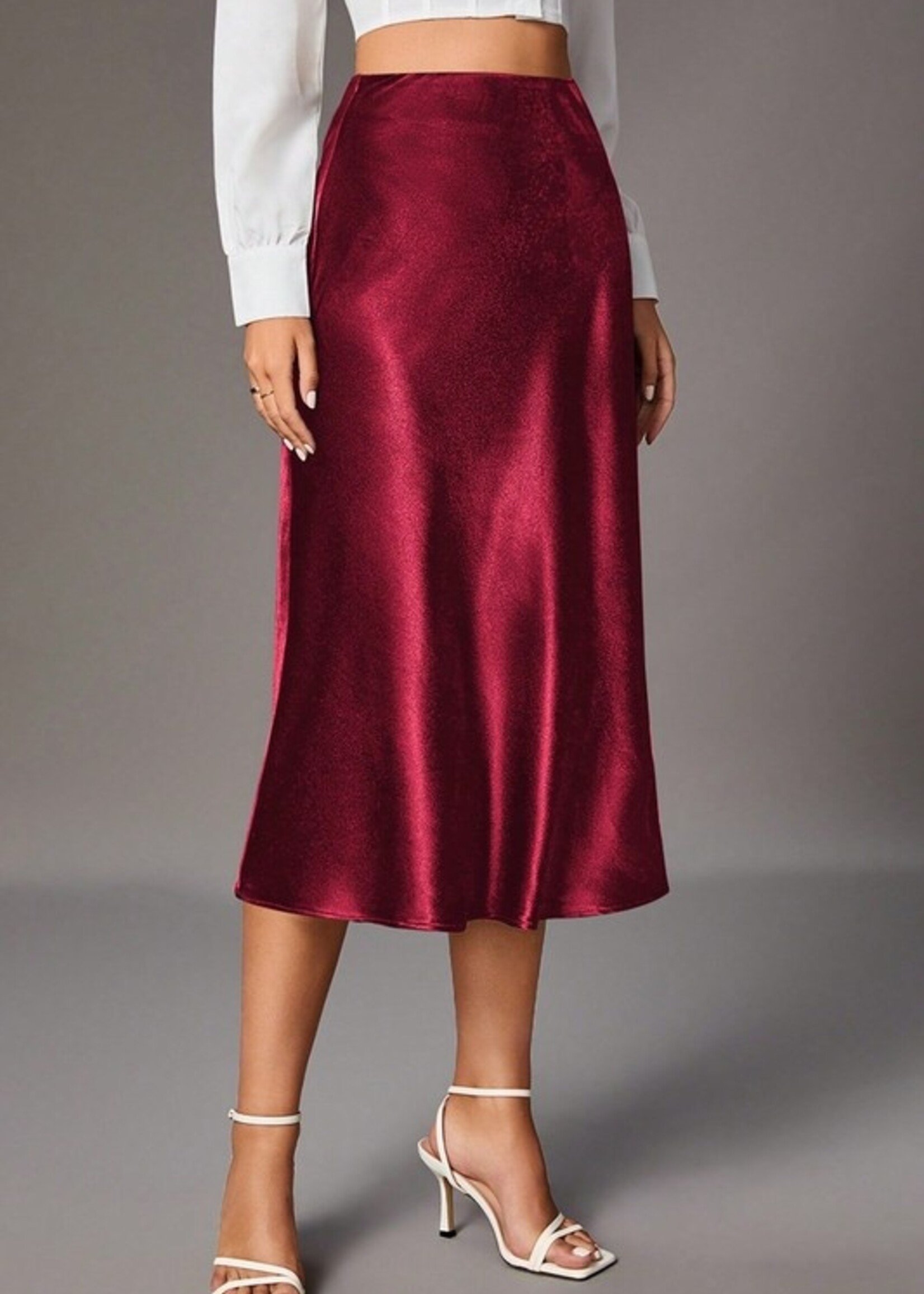 Satin midi skirt +2 colors