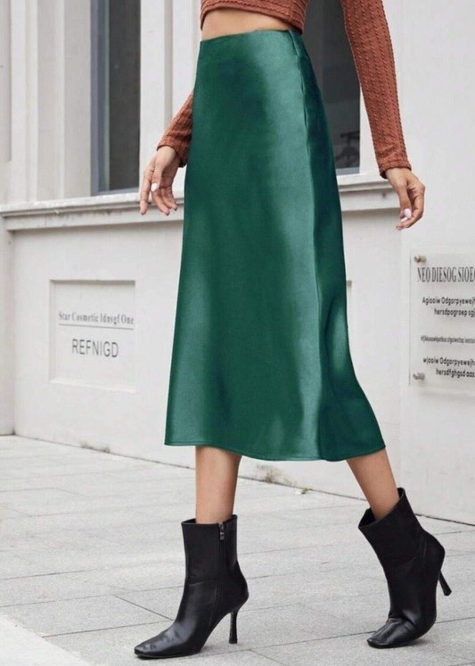 Satin midi skirt +2 colors