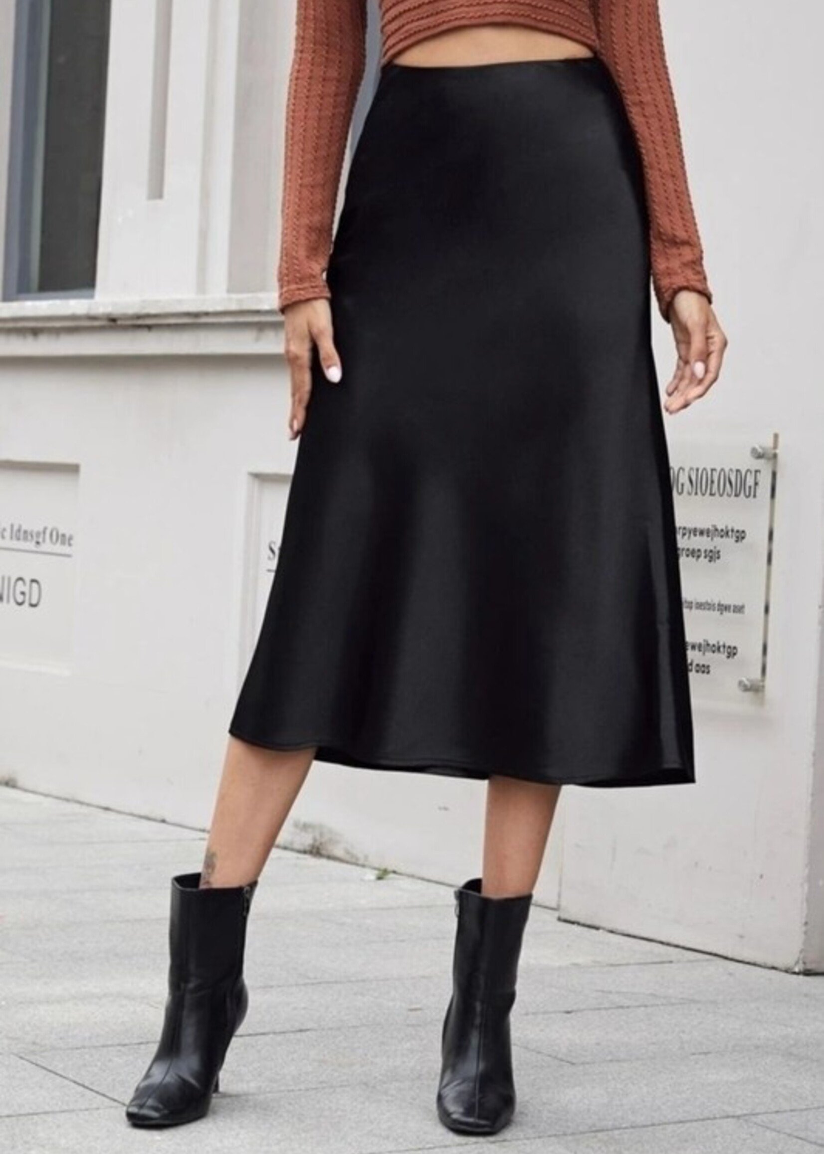 Satin midi skirt +2 colors