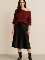 Satin midi skirt +2 colors