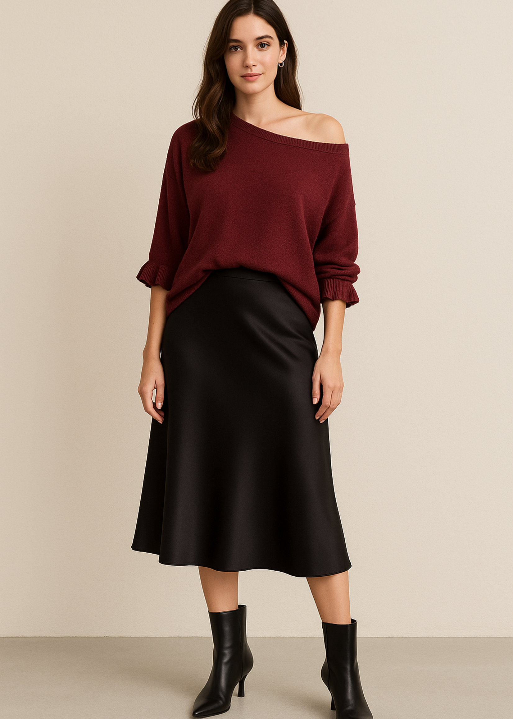 Satin midi skirt +2 colors