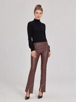 Leather pant with slit +2 colors