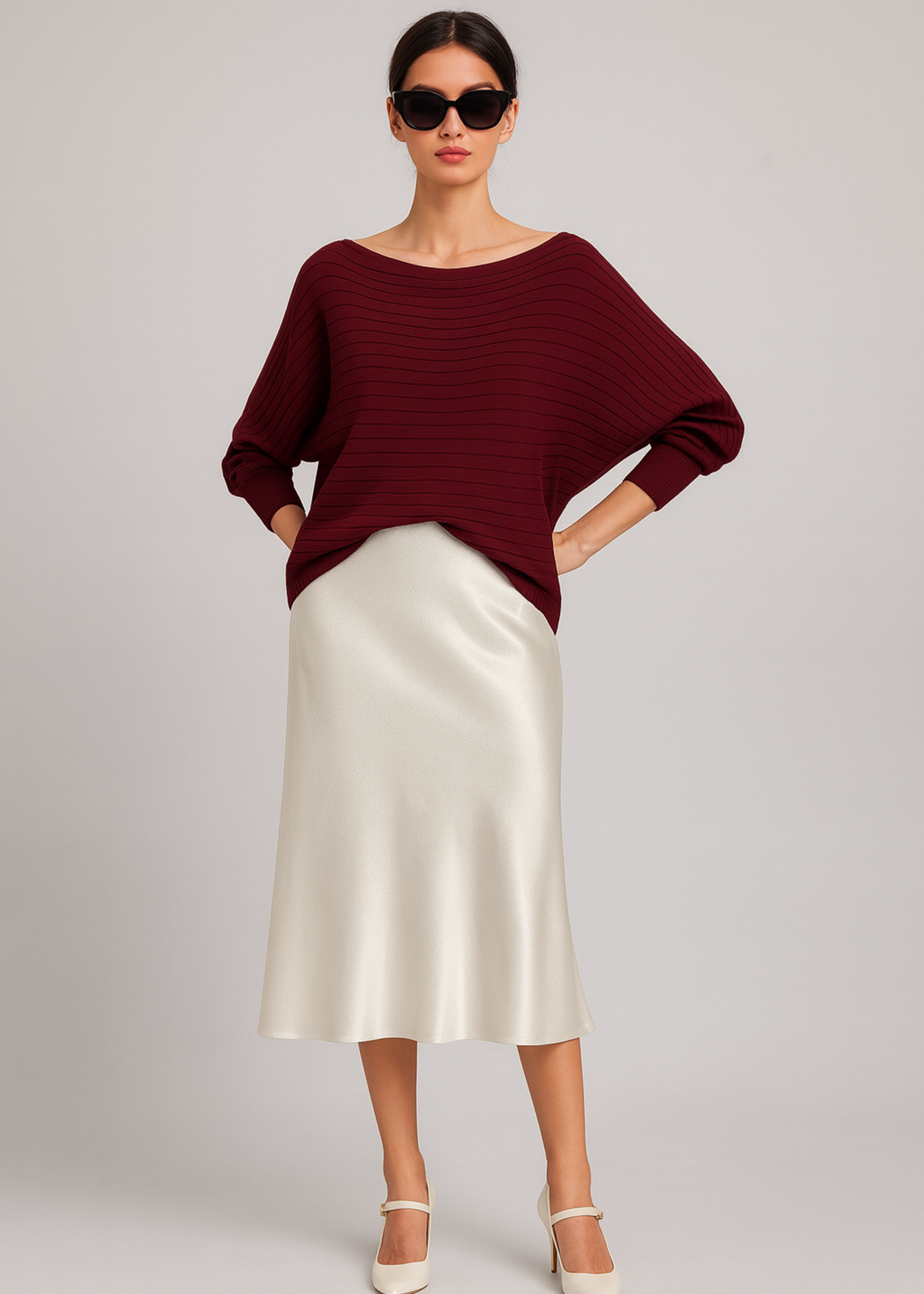 Satin midi skirt +2 colors