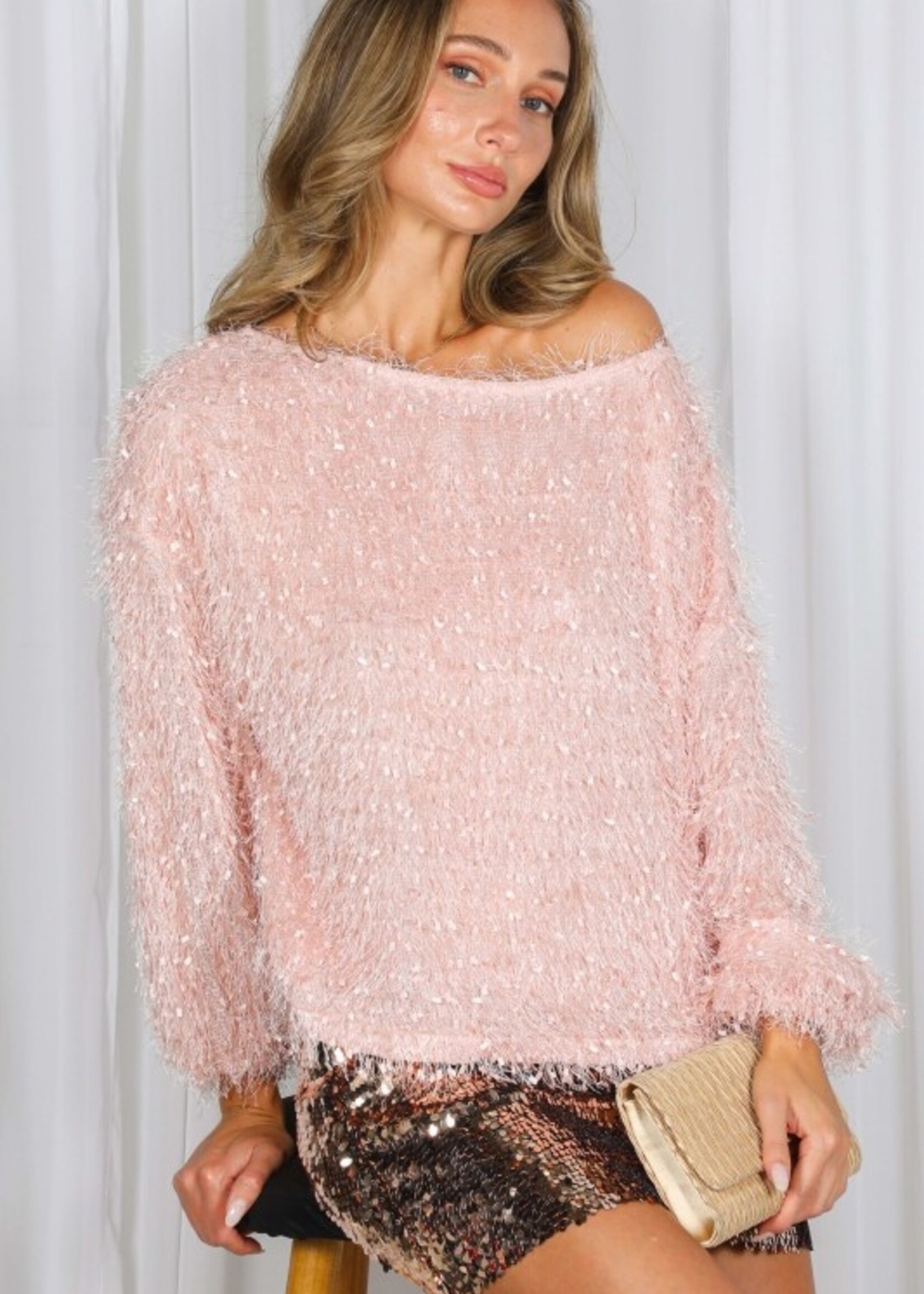 Feathery sweater top +2 colors