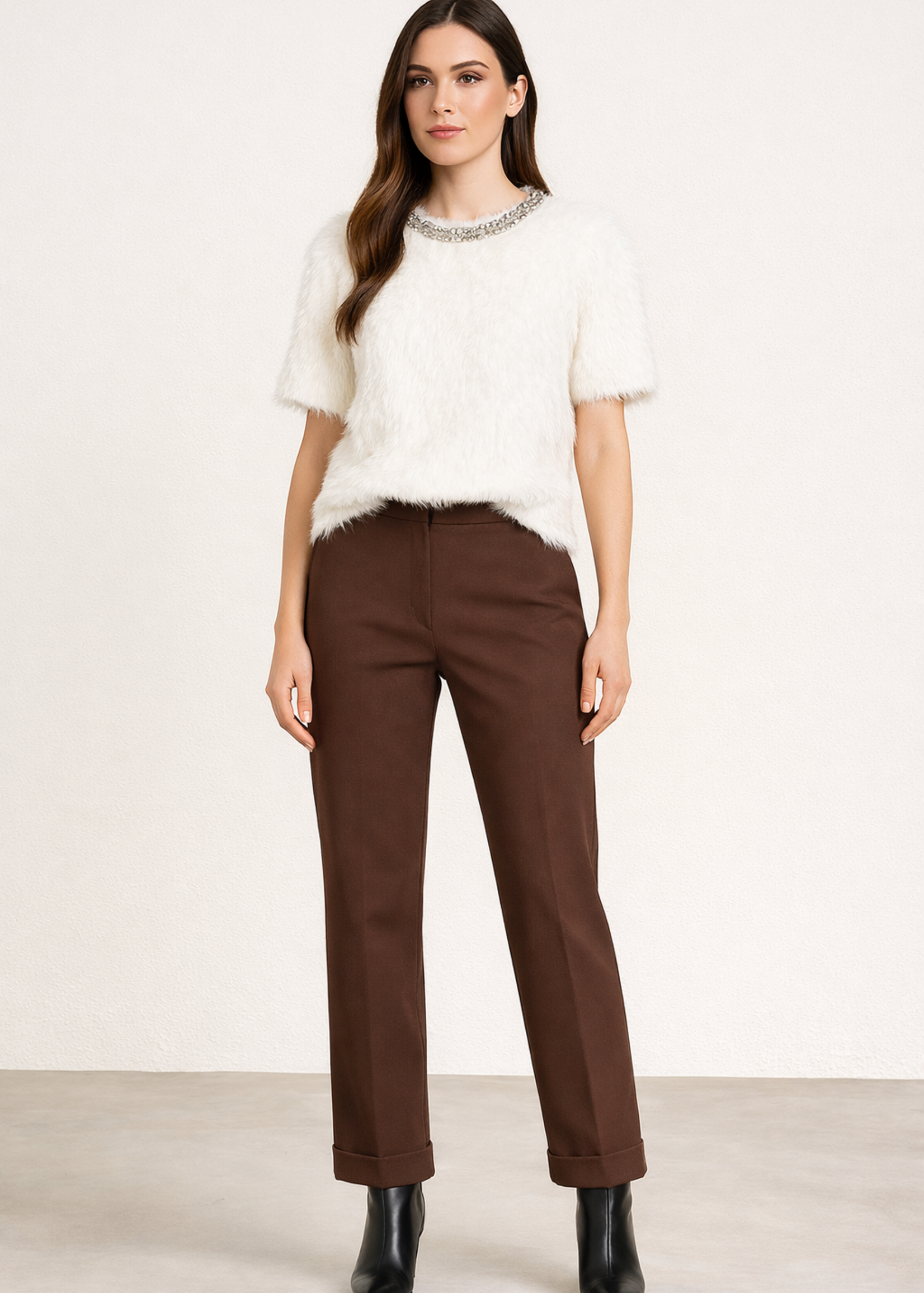 Ponte wide cuff pant +2 colors