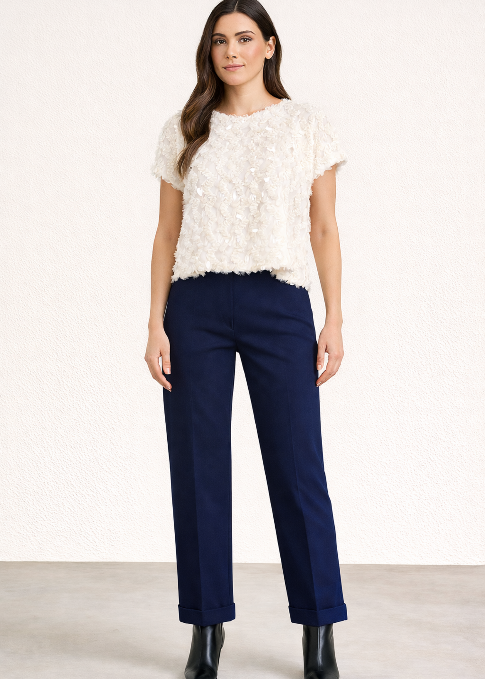 Ponte wide cuff pant +2 colors