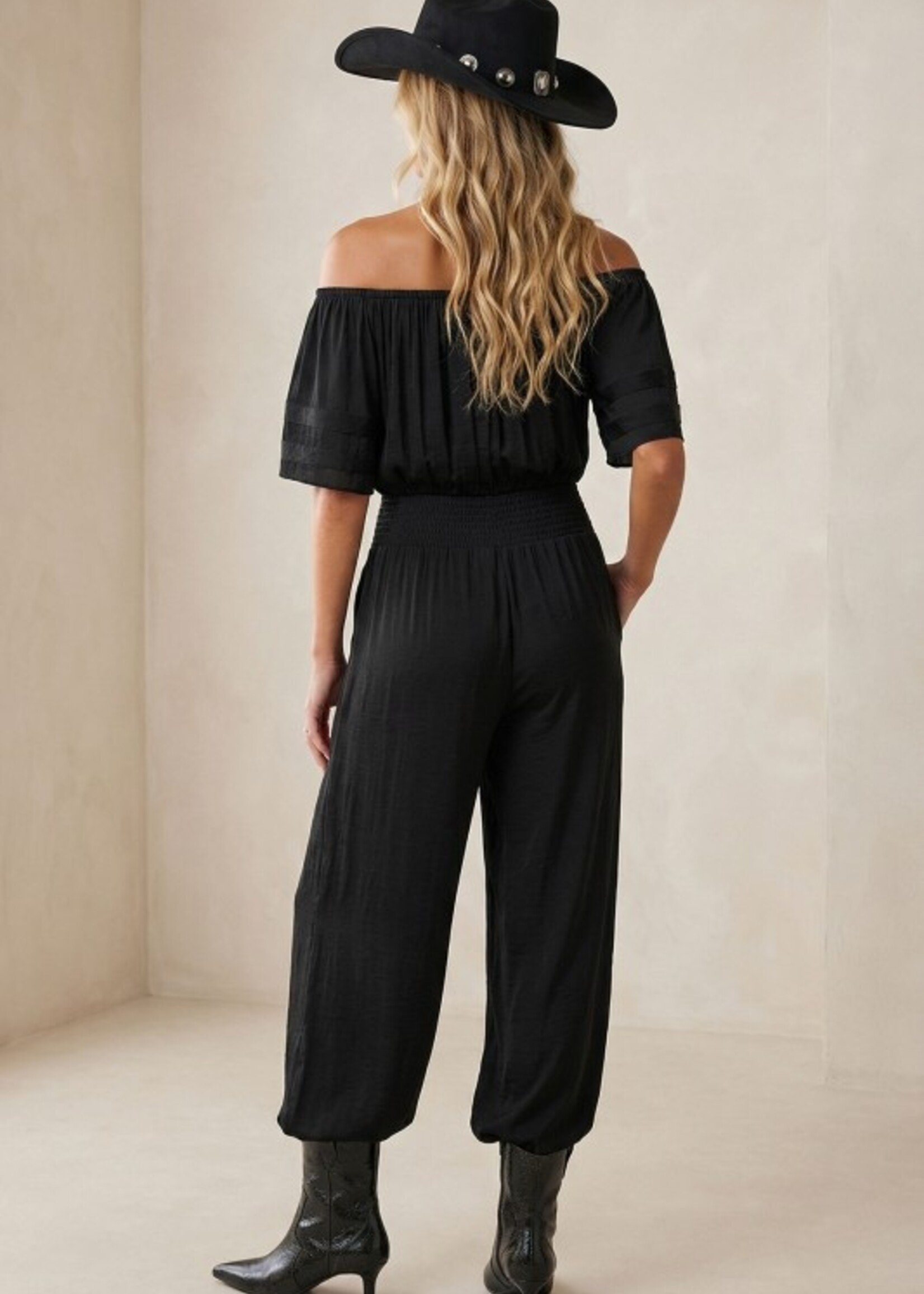 Off the shoulder jumpsuit