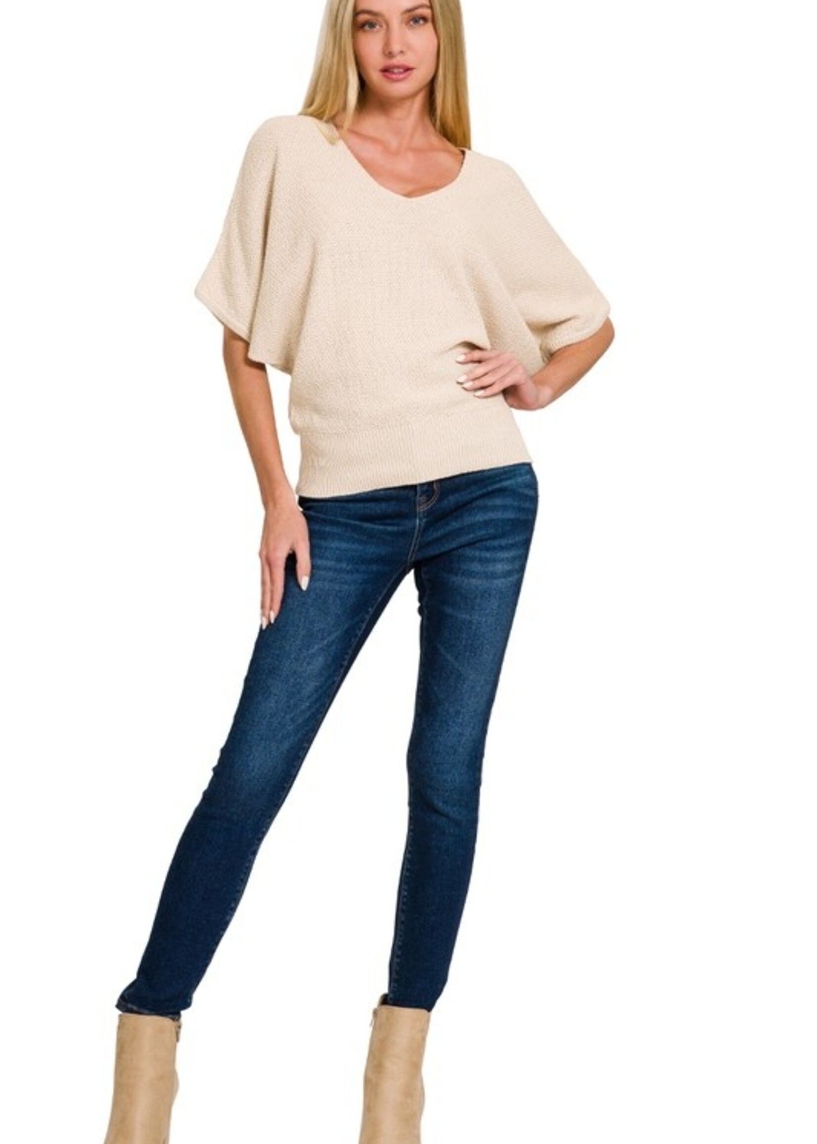 Waffle dolman top +3 colors