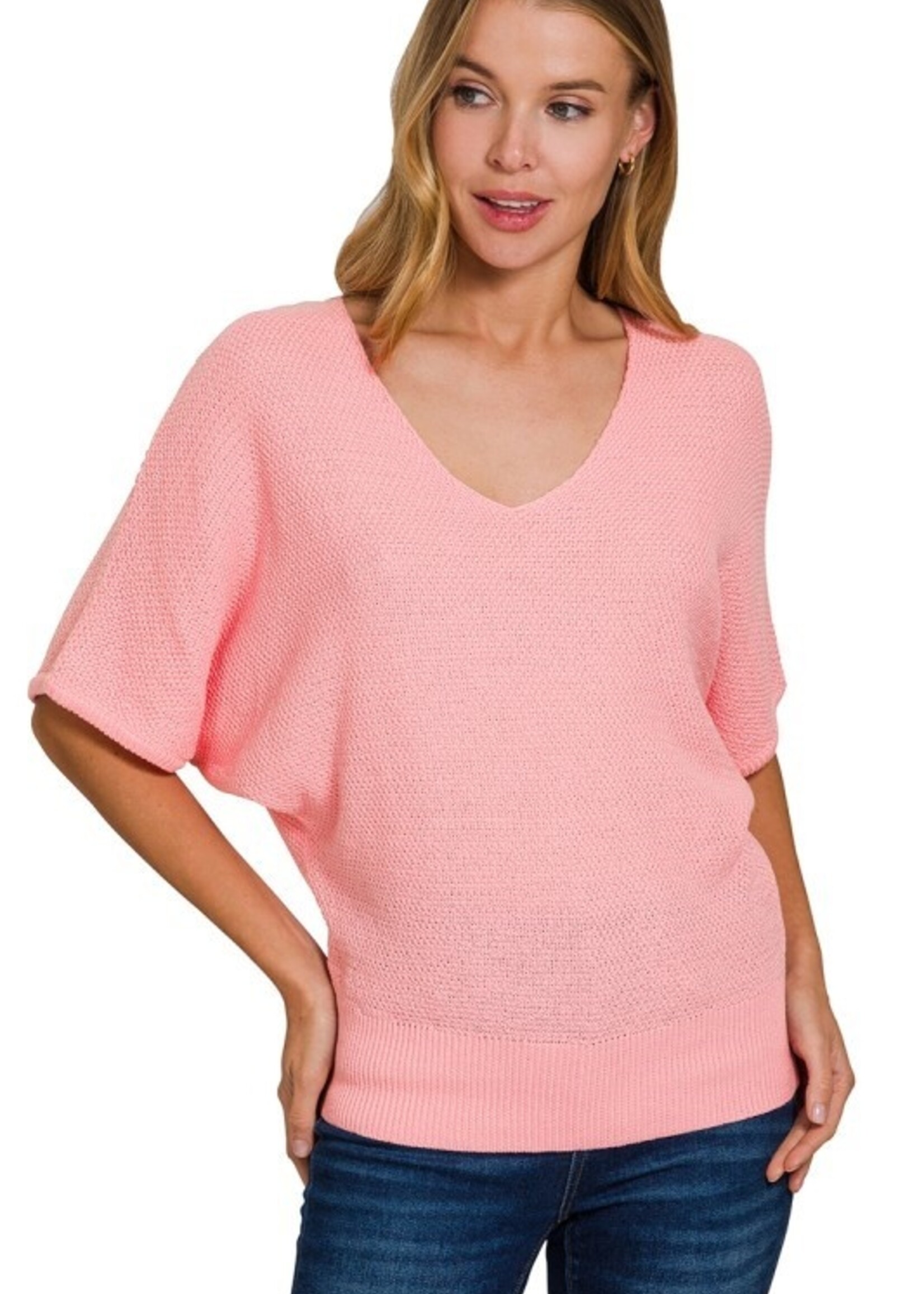 Waffle dolman top +3 colors