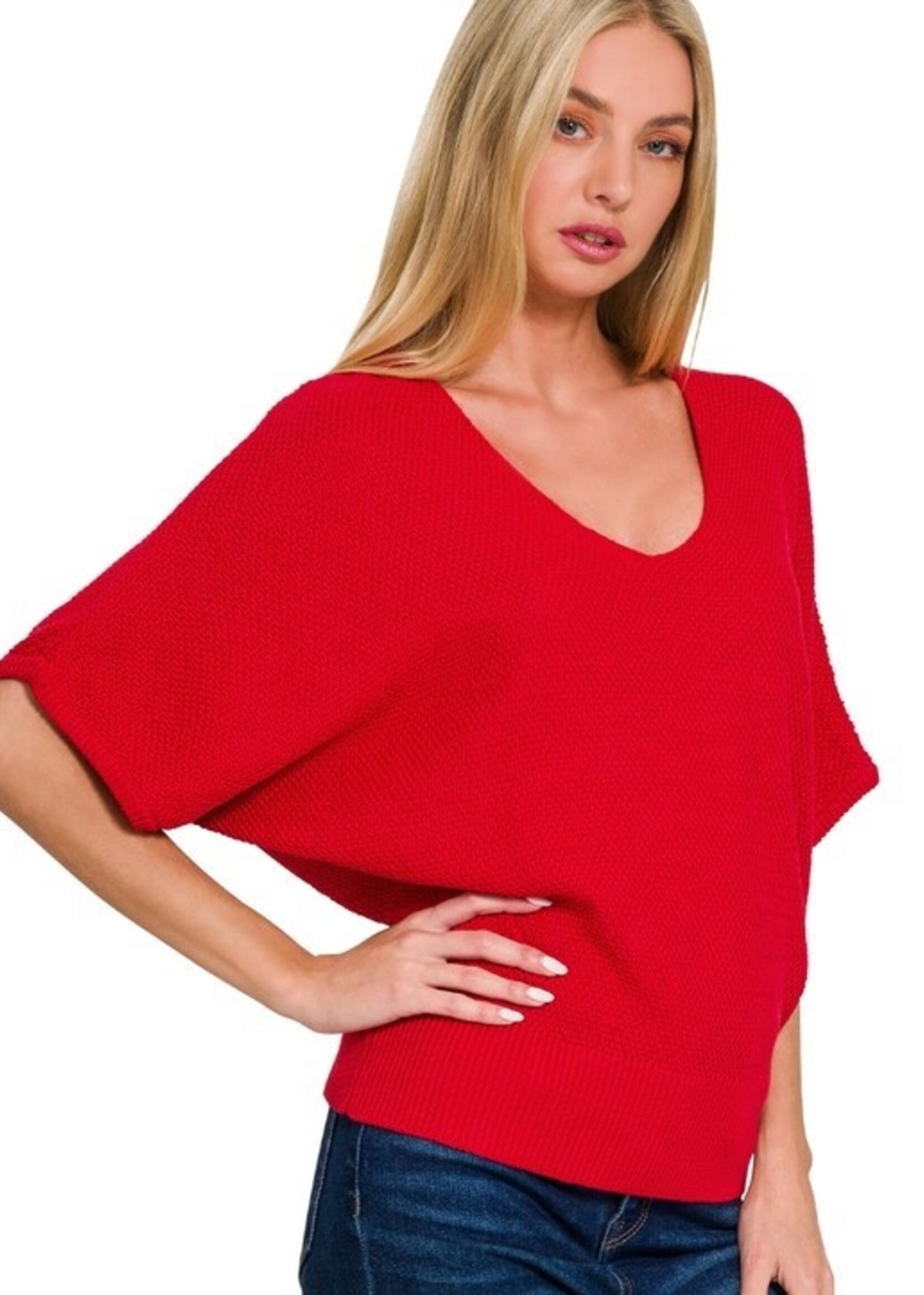 Waffle dolman top +3 colors