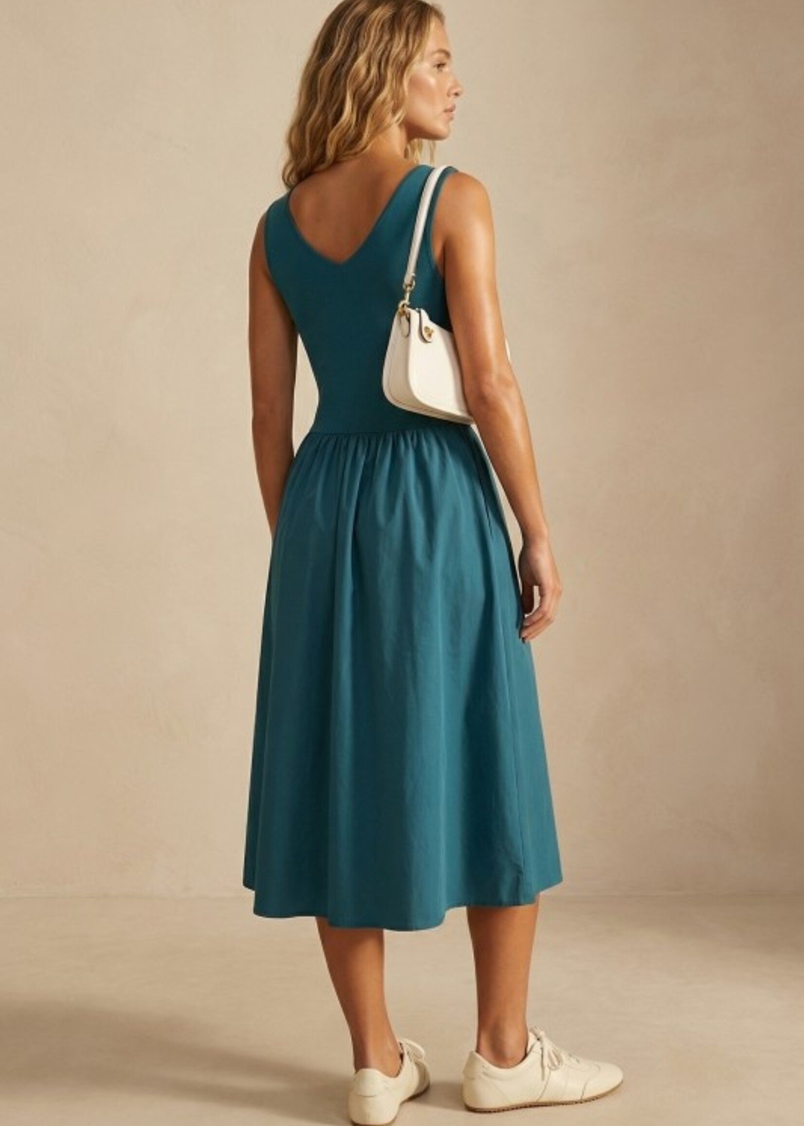 Mix fabric midi +2 colors