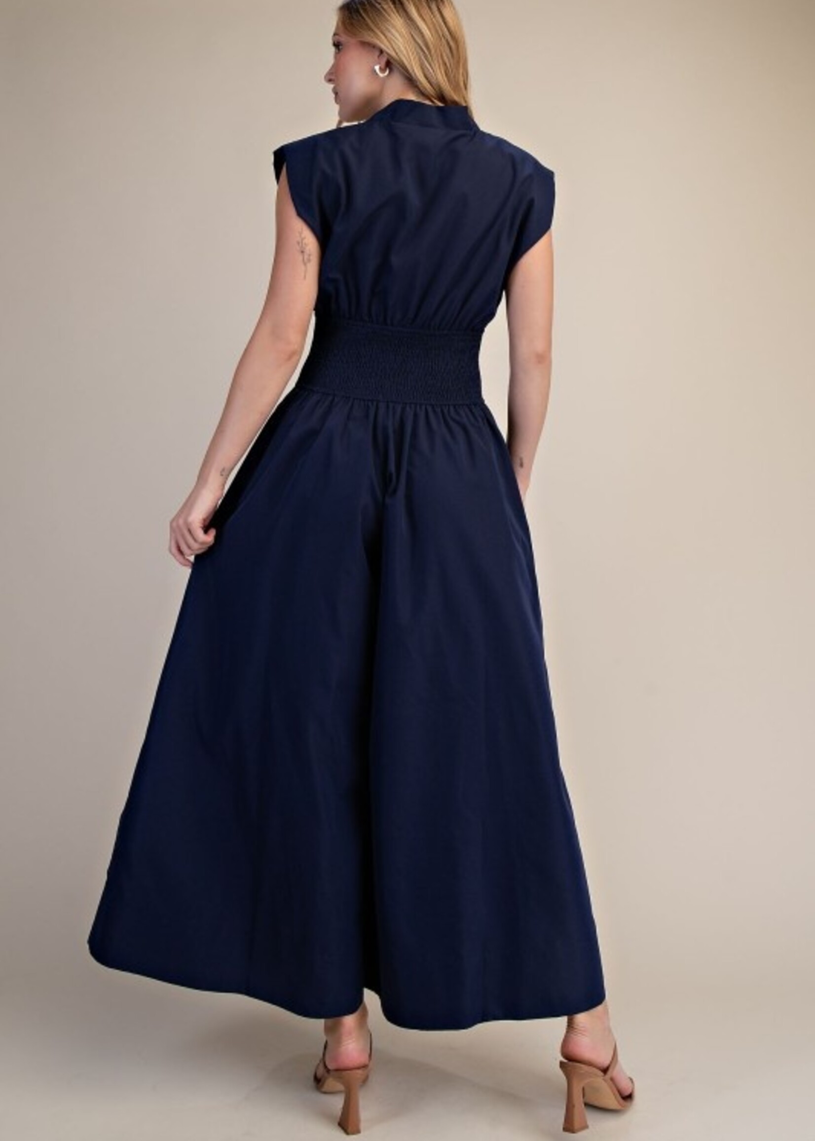 Smock waist jumpsuit +2 colors