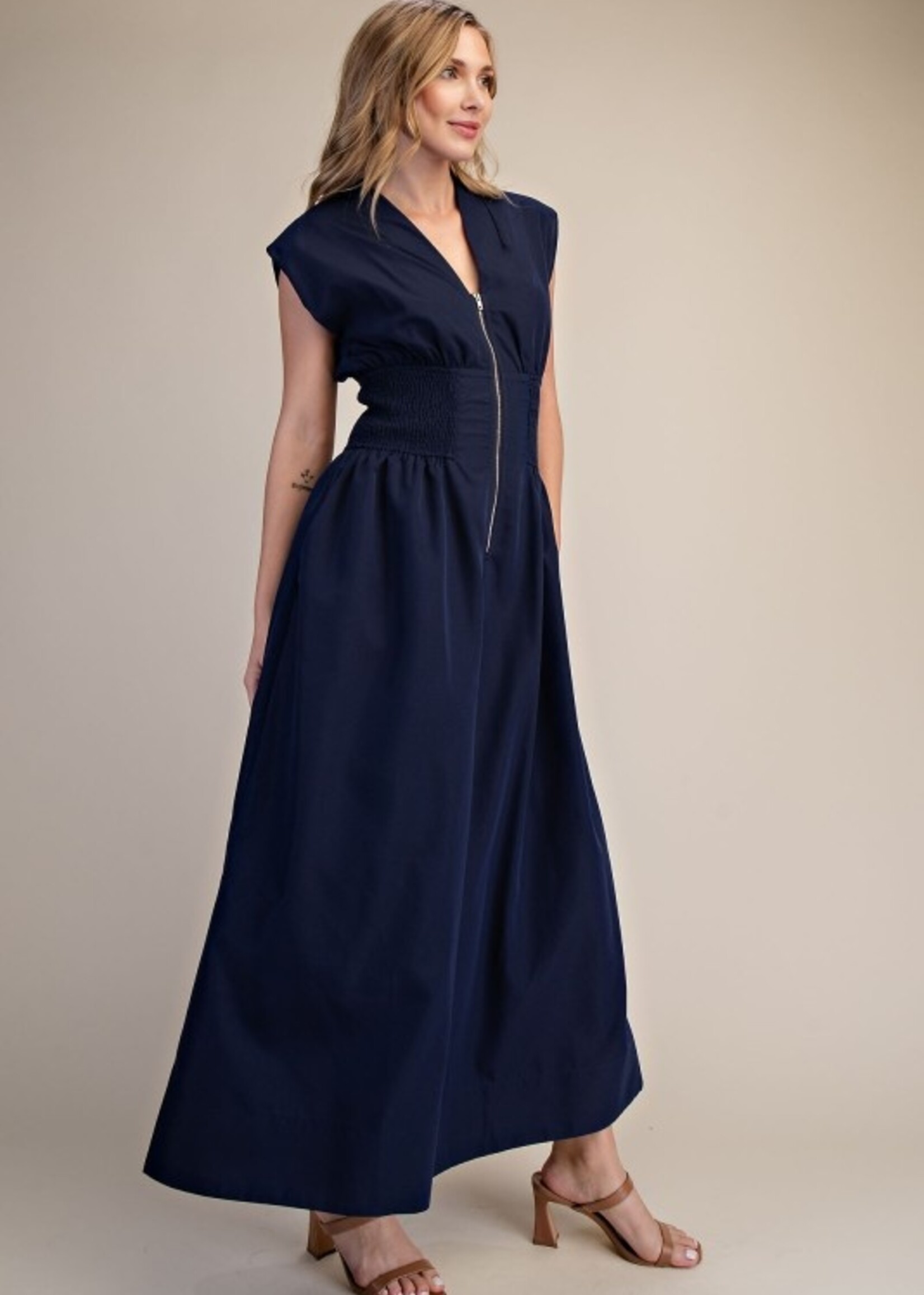 Smock waist jumpsuit +2 colors