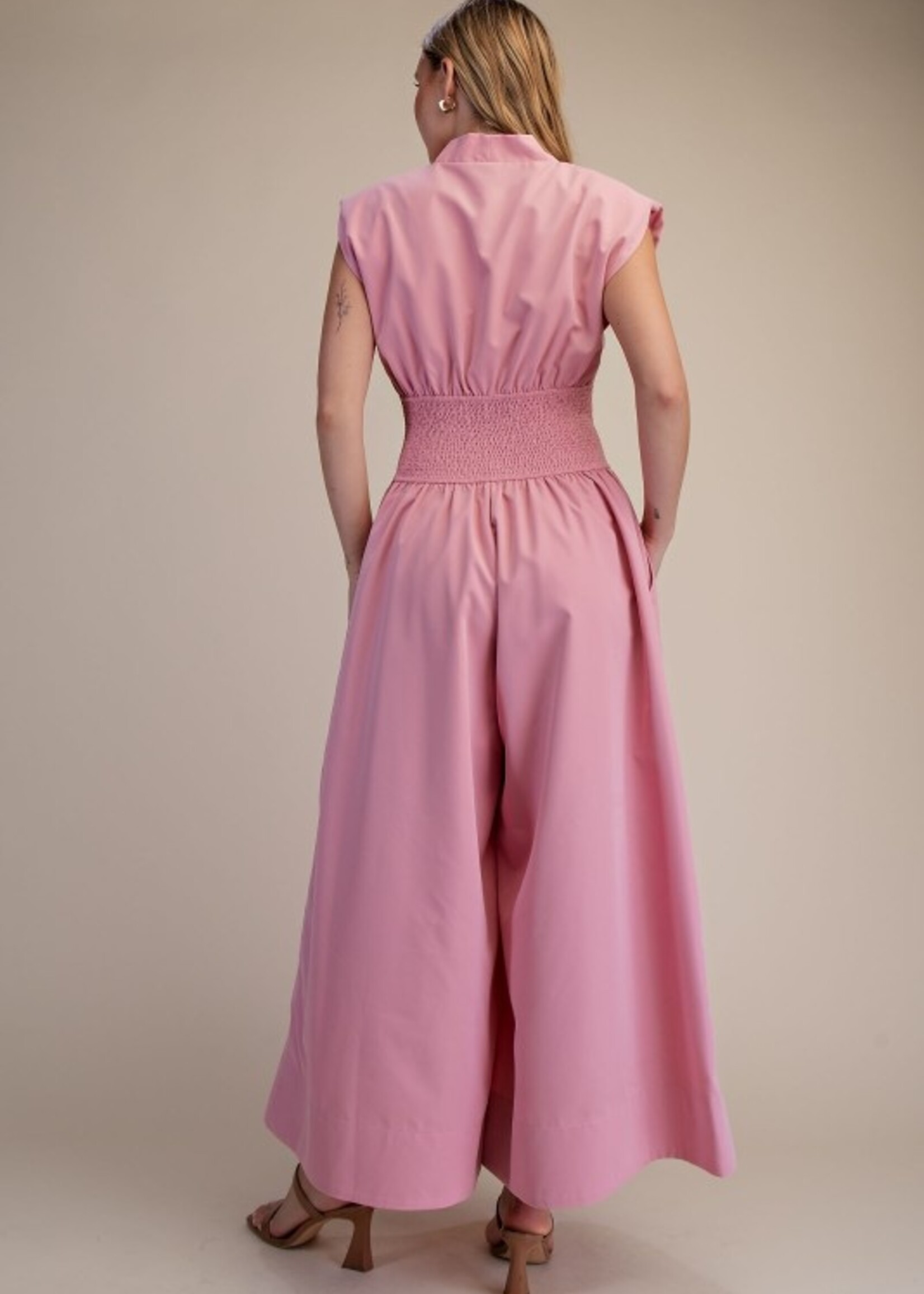 Smock waist jumpsuit +2 colors