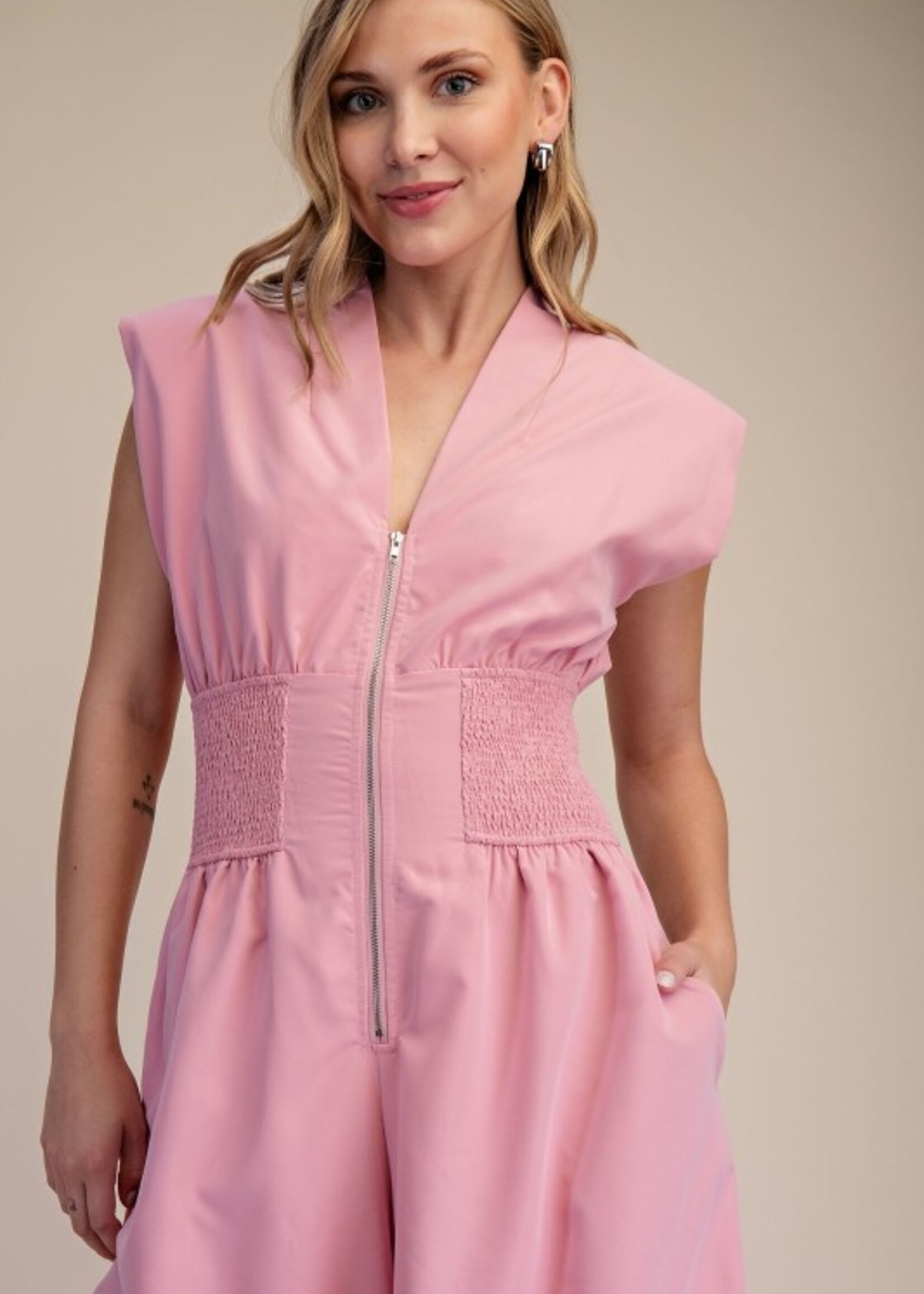 Smock waist jumpsuit +2 colors