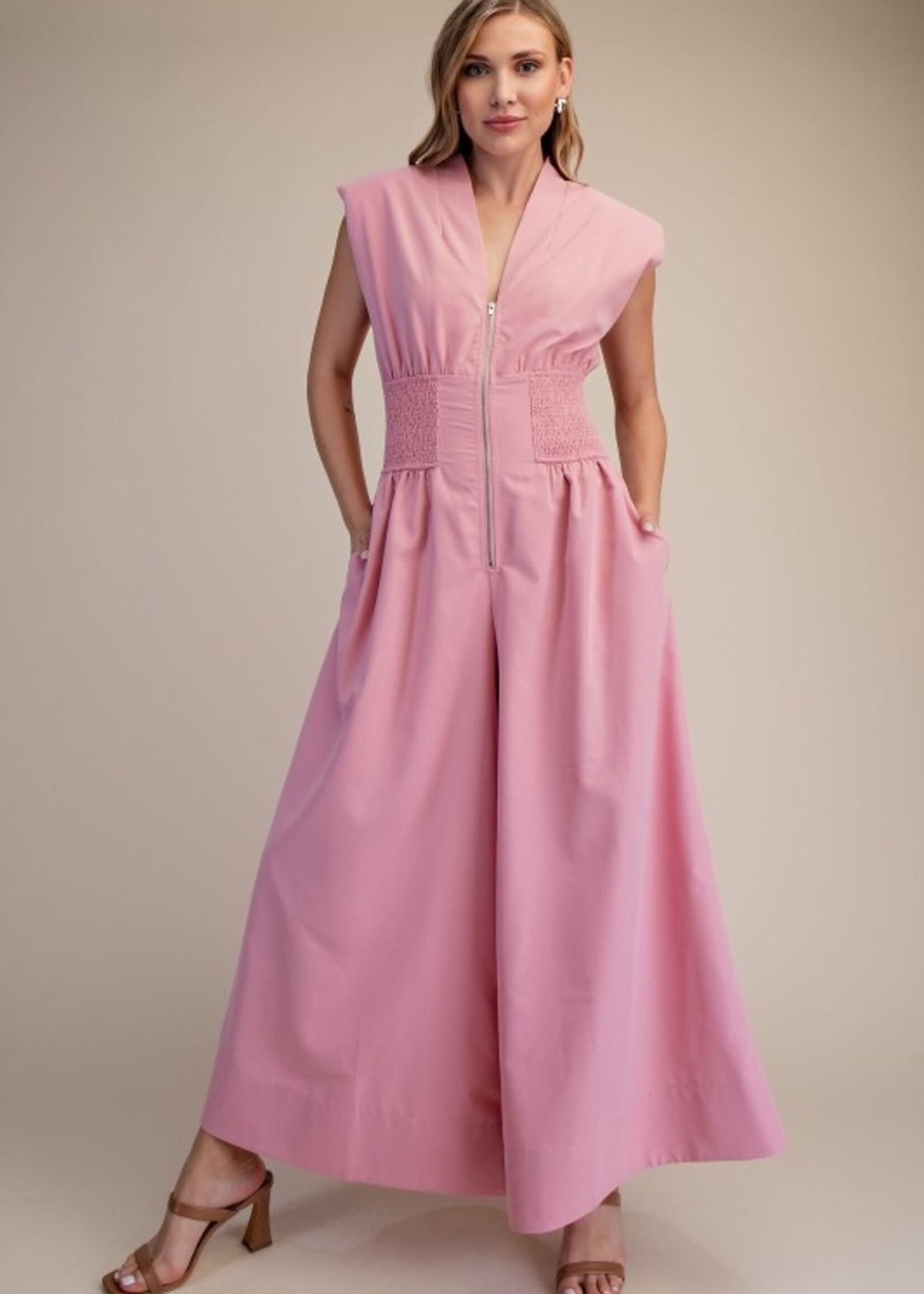 Smock waist jumpsuit +2 colors