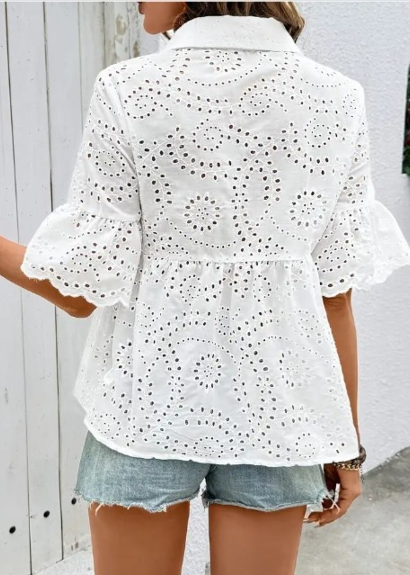 Eyelet blouse