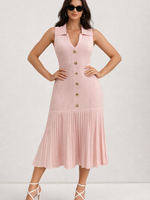 Pleat hem dress +2 colors