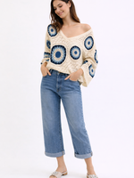 V neck crochet top +2 colors