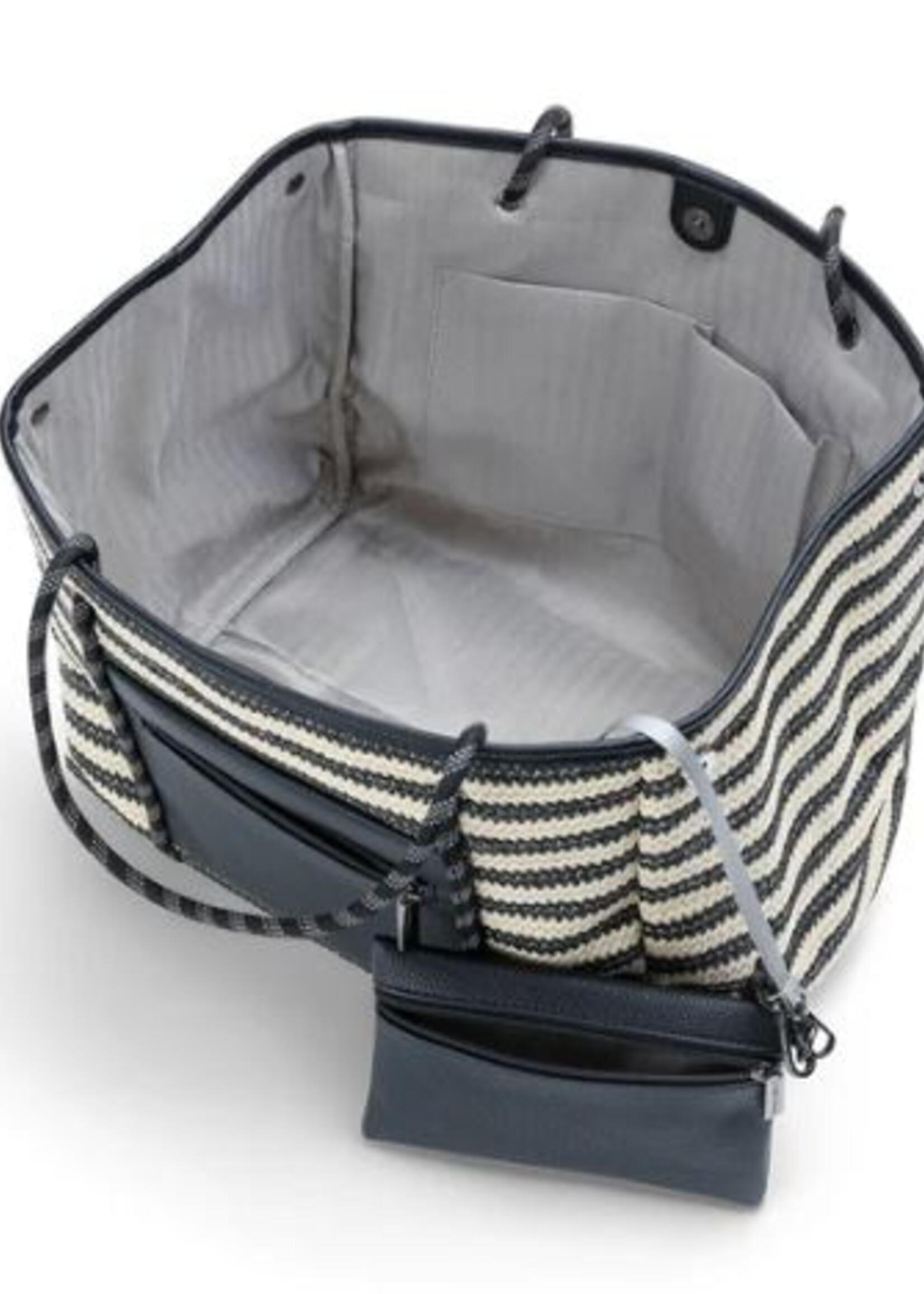 Black stripe tote