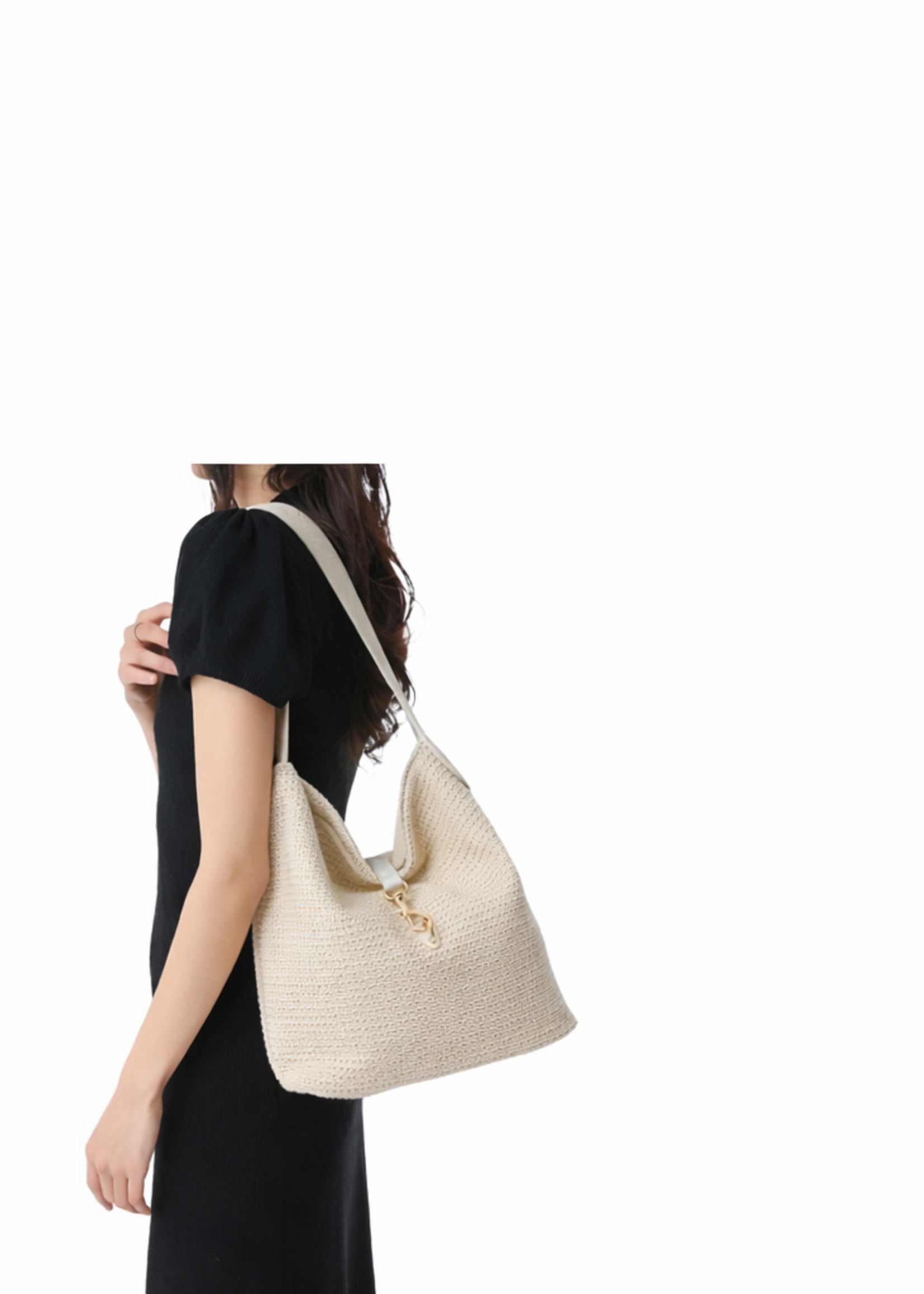 Raffia shoulder bag