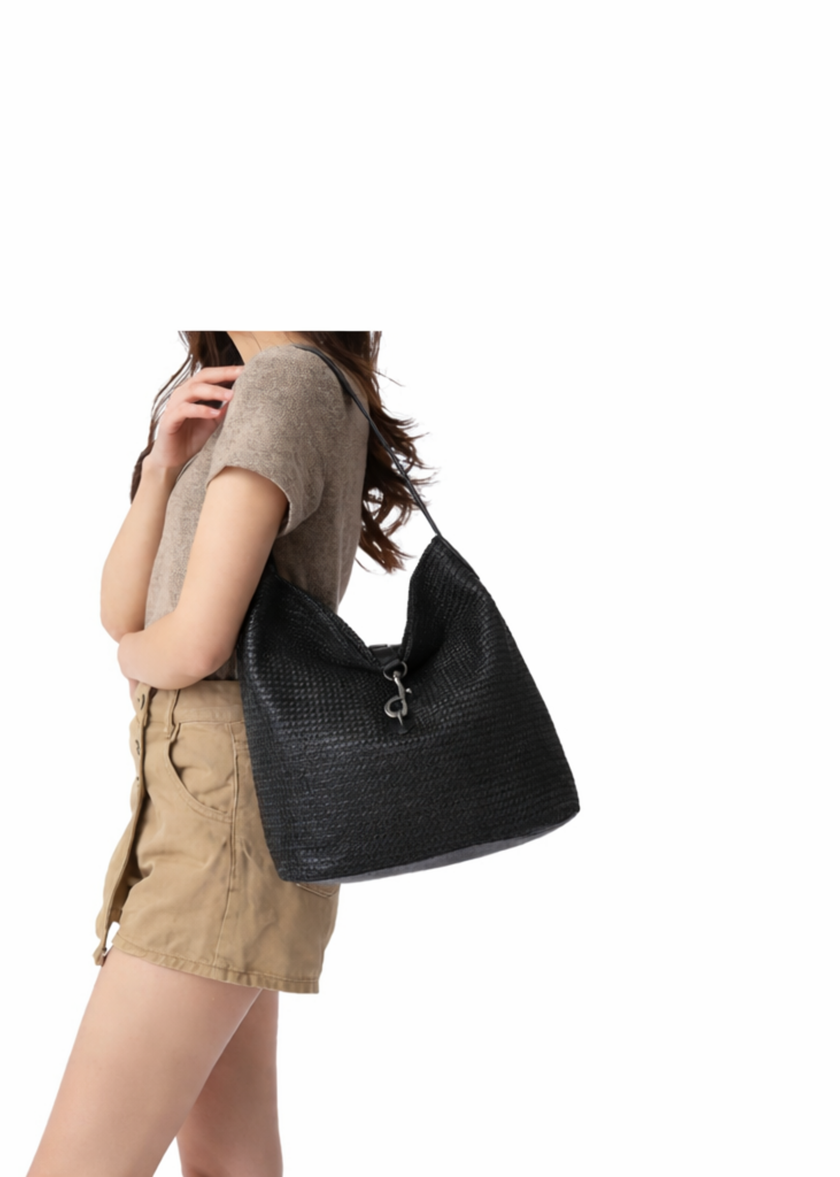 Raffia shoulder bag