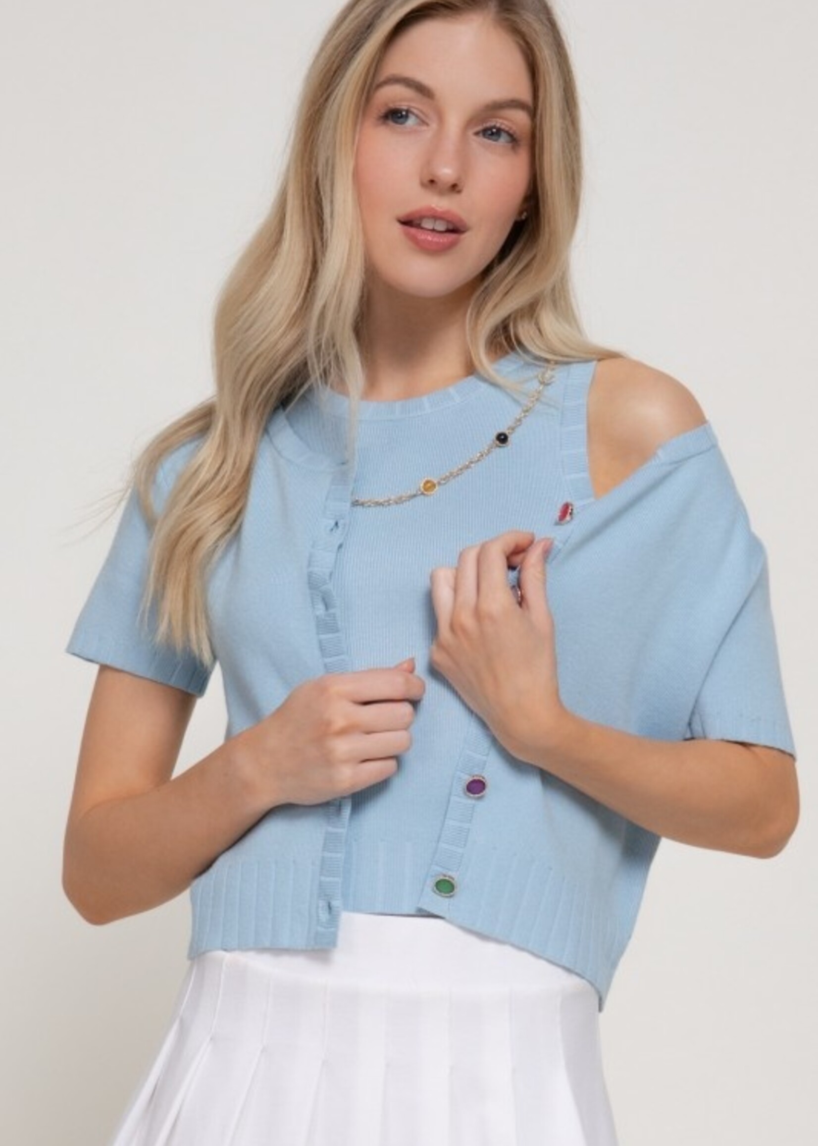 Multi button cardigan +2 colors