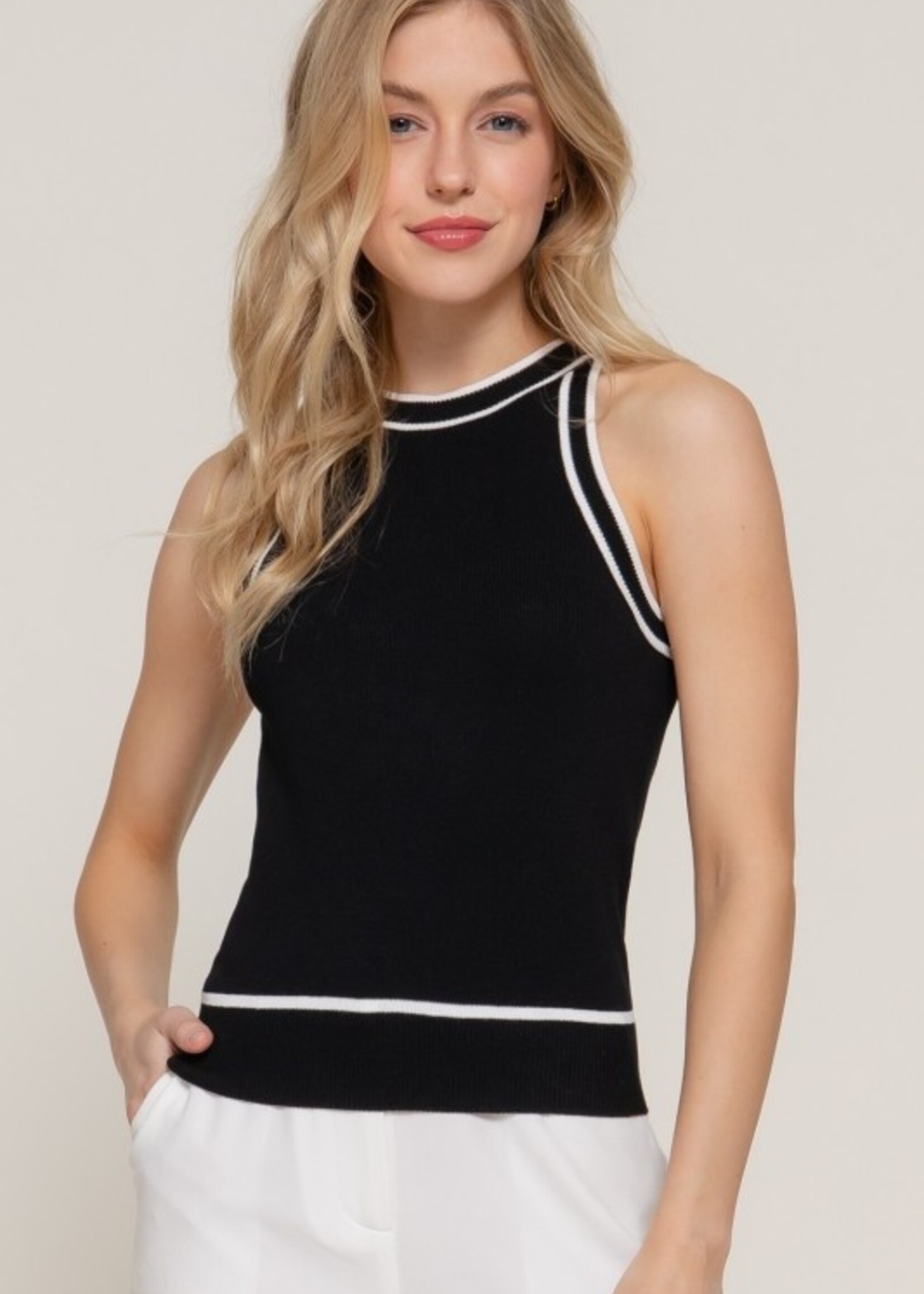 Contrast rib top +3 colors