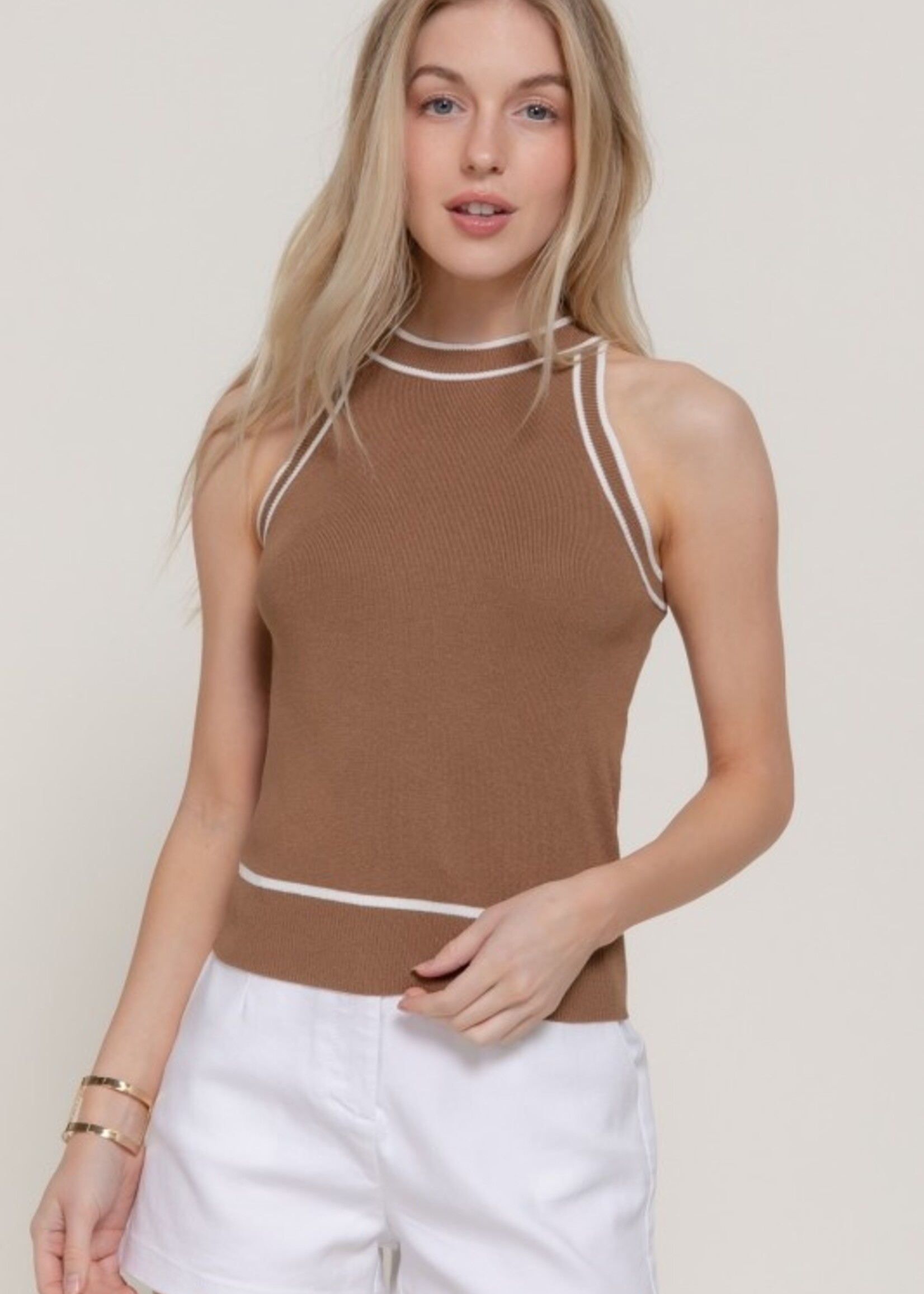 Contrast rib top +3 colors