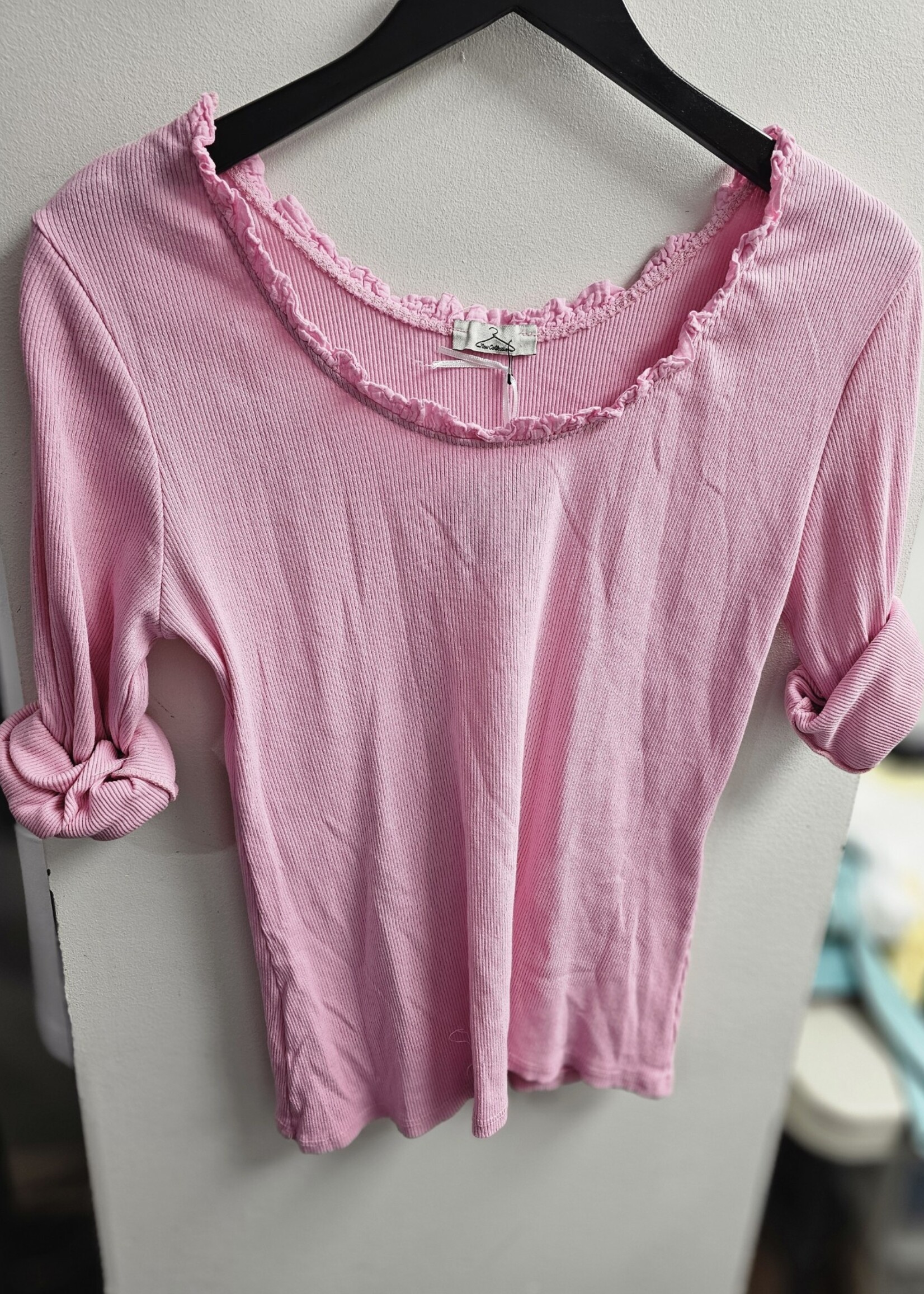 Lace scoop Tee +4 colors