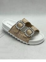 Crystal buckle sandal