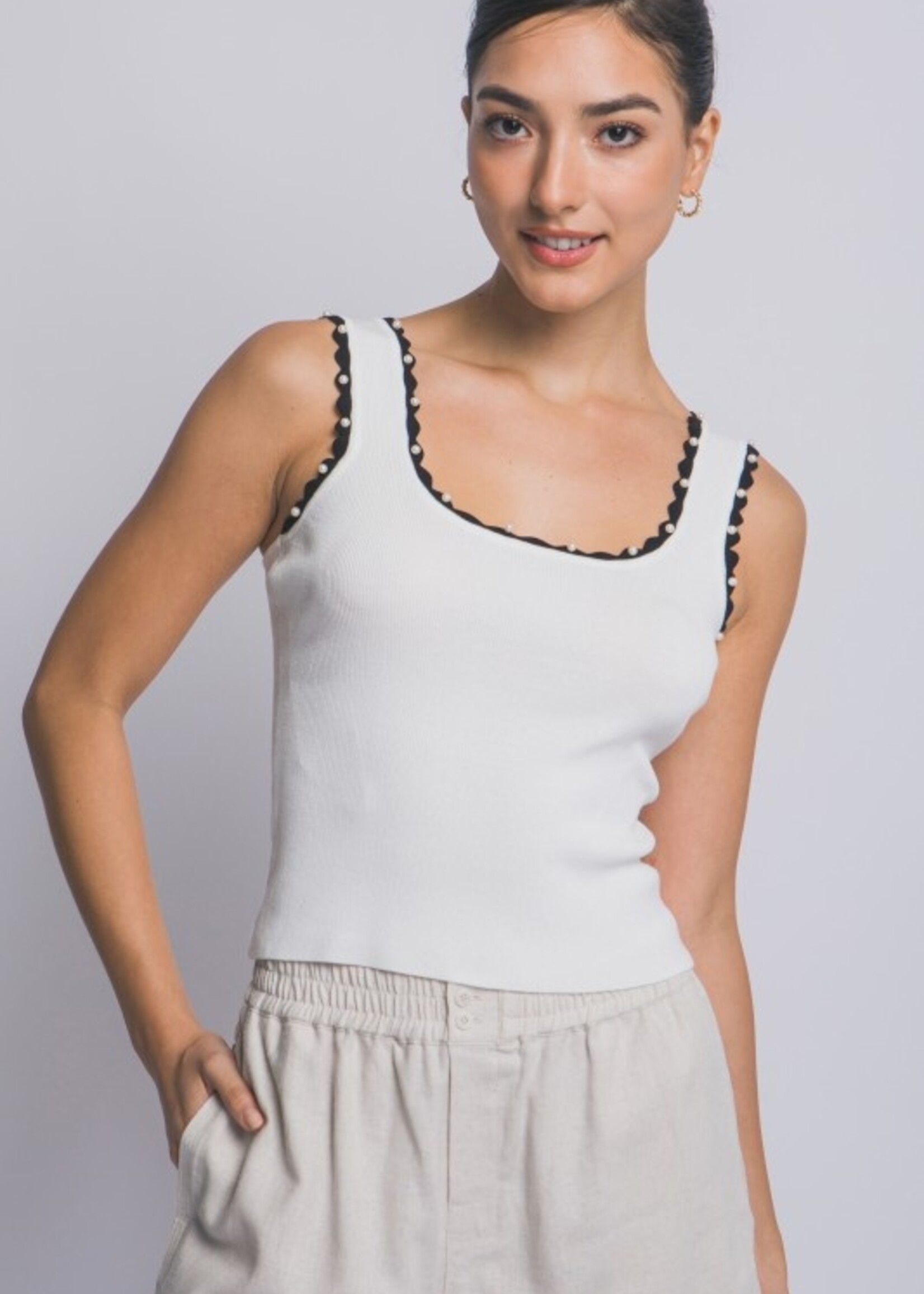 Pearl trim tank +3 colors