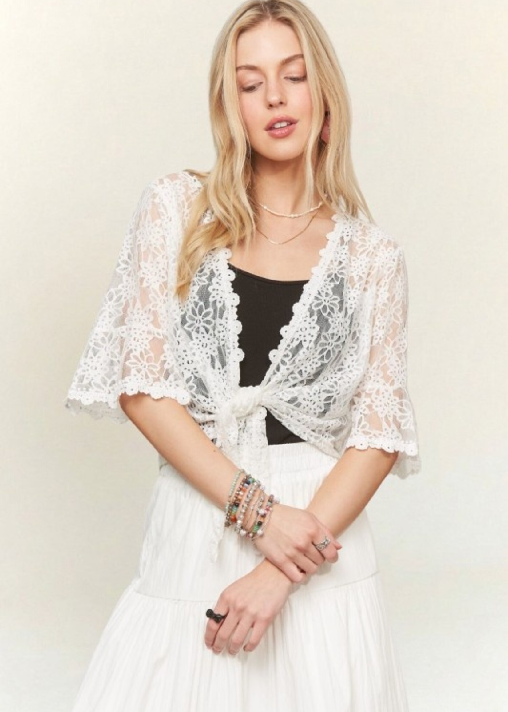 Lace tie front +2 colors