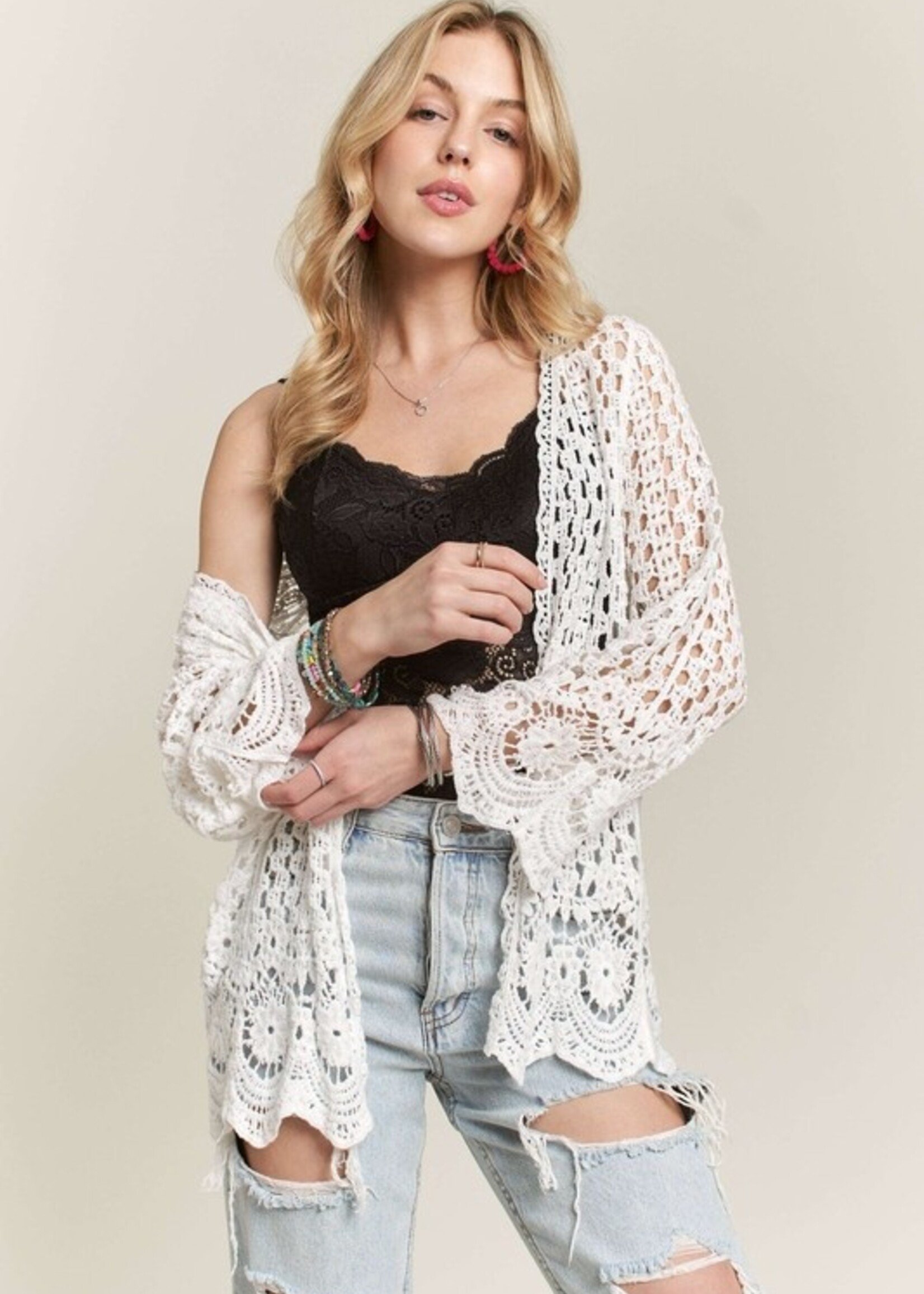 Long crochet card +2 colors