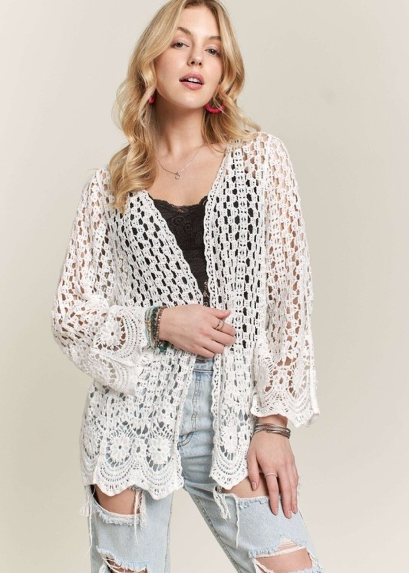 Long crochet card +2 colors