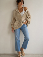 Crochet zip hoodie