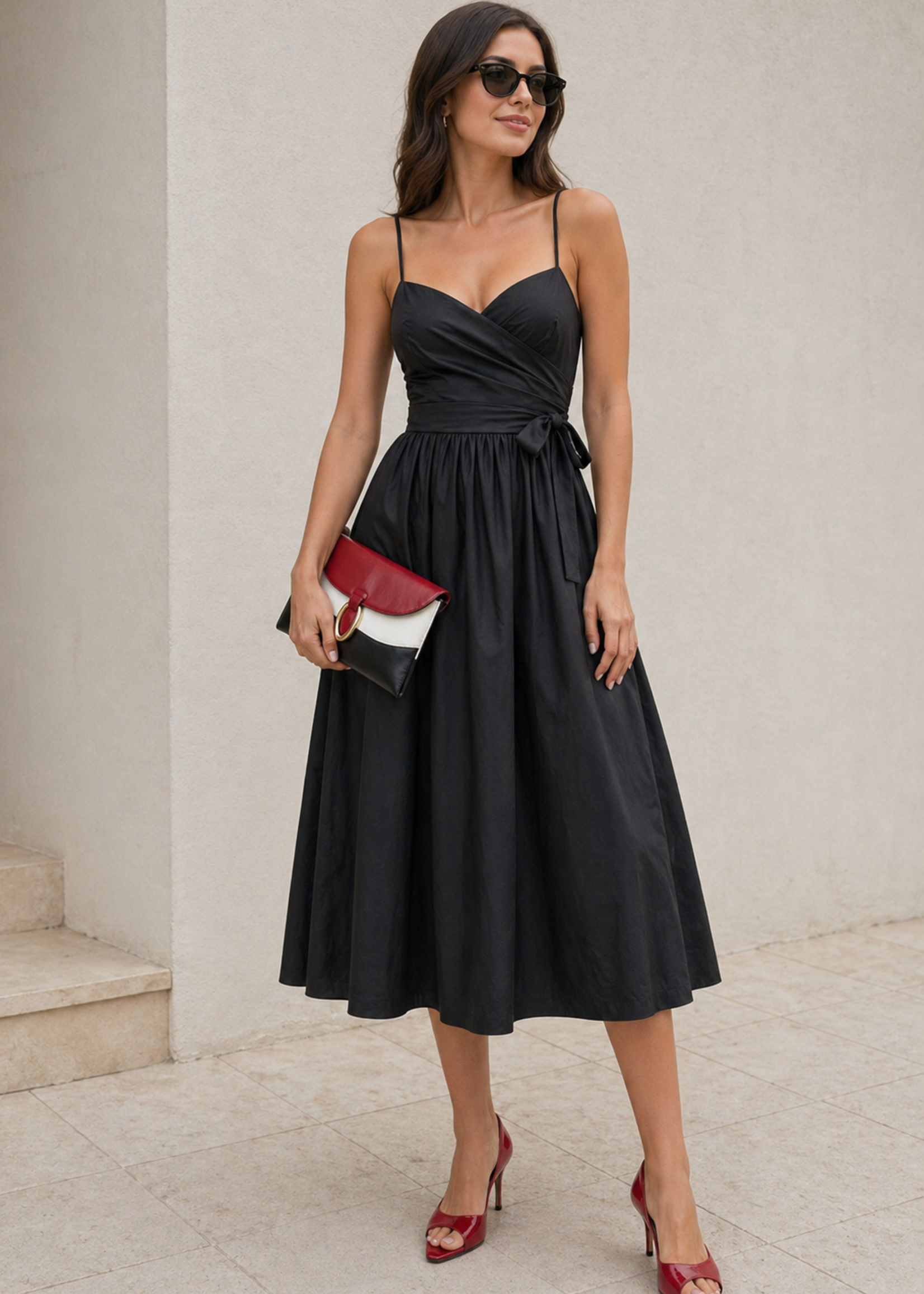 Spaghetti strap midi +3 colors