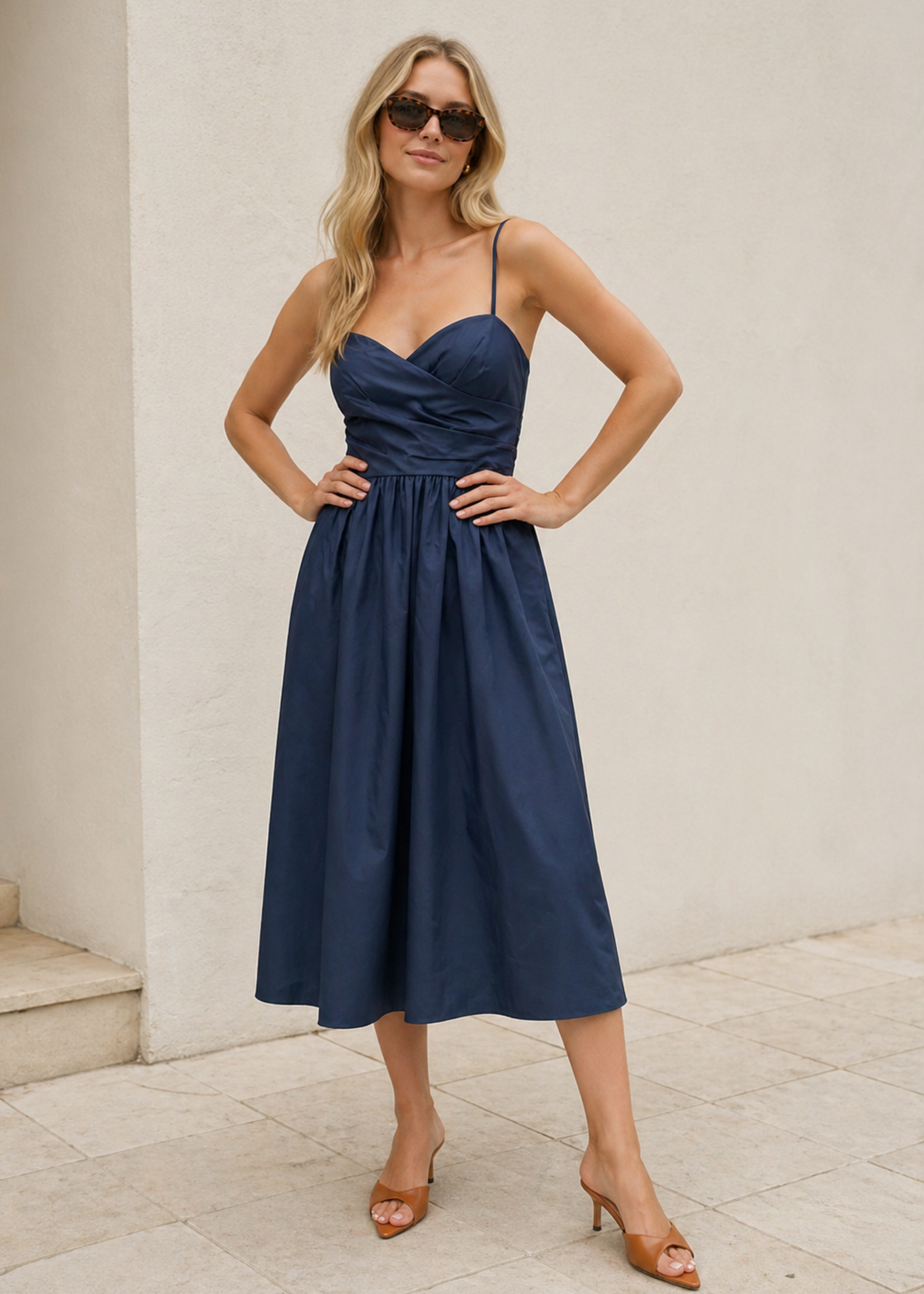 Spaghetti strap midi +3 colors