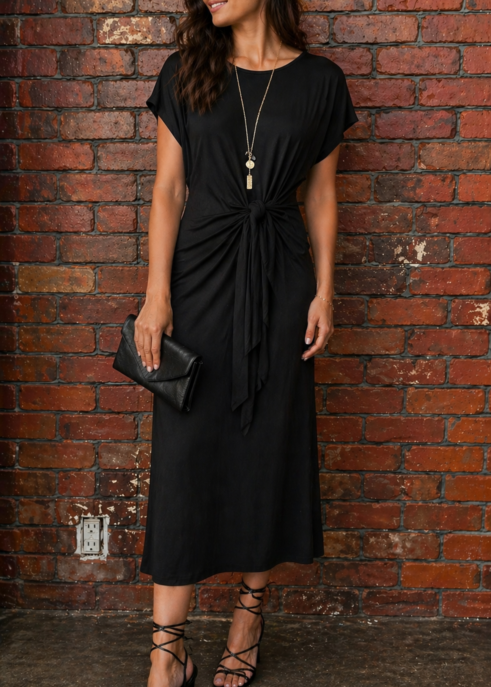 Modal tie dress +2 colors