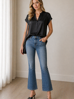 Satin and cotton mix top +3 colors