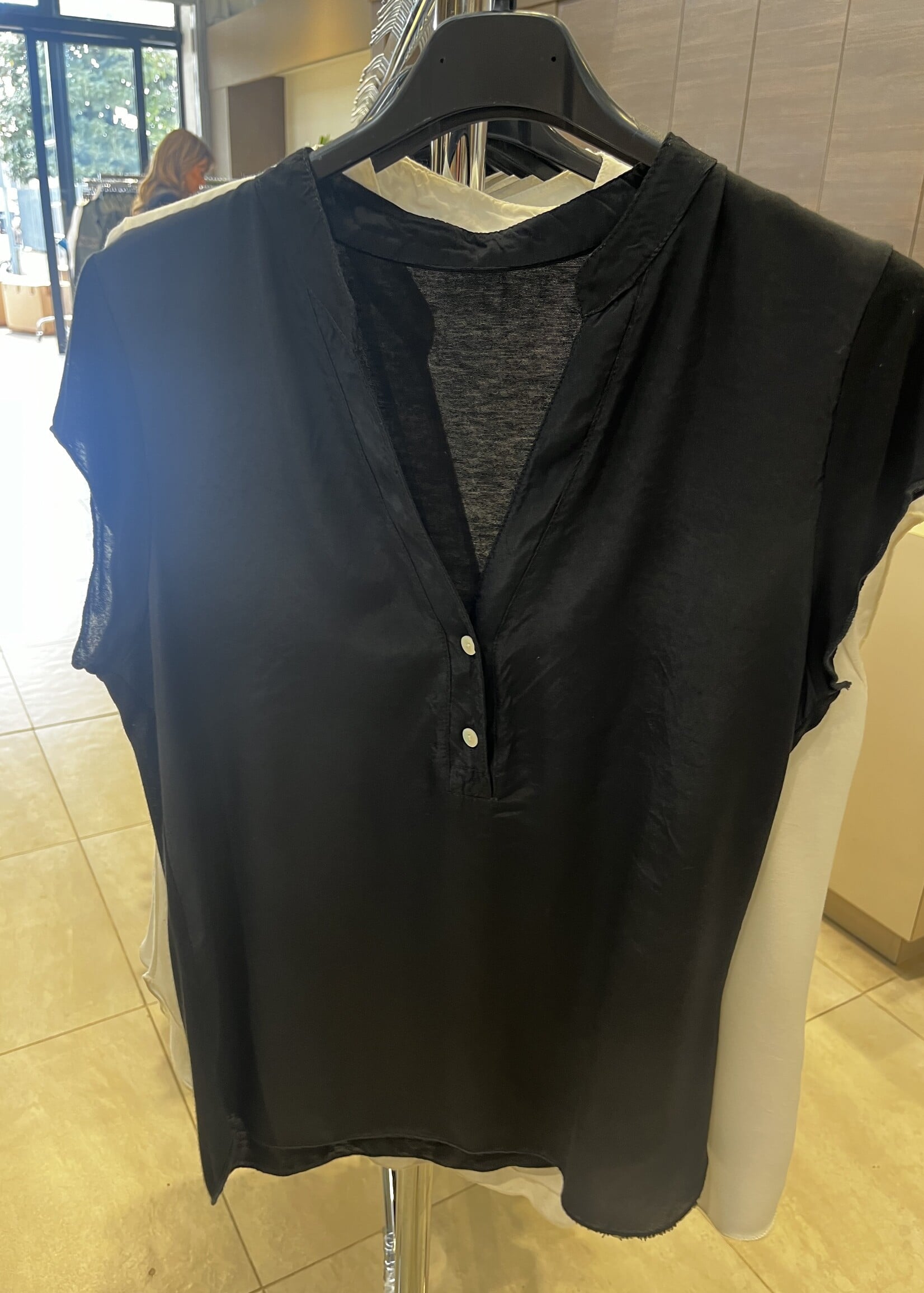 Satin and cotton mix top +3 colors