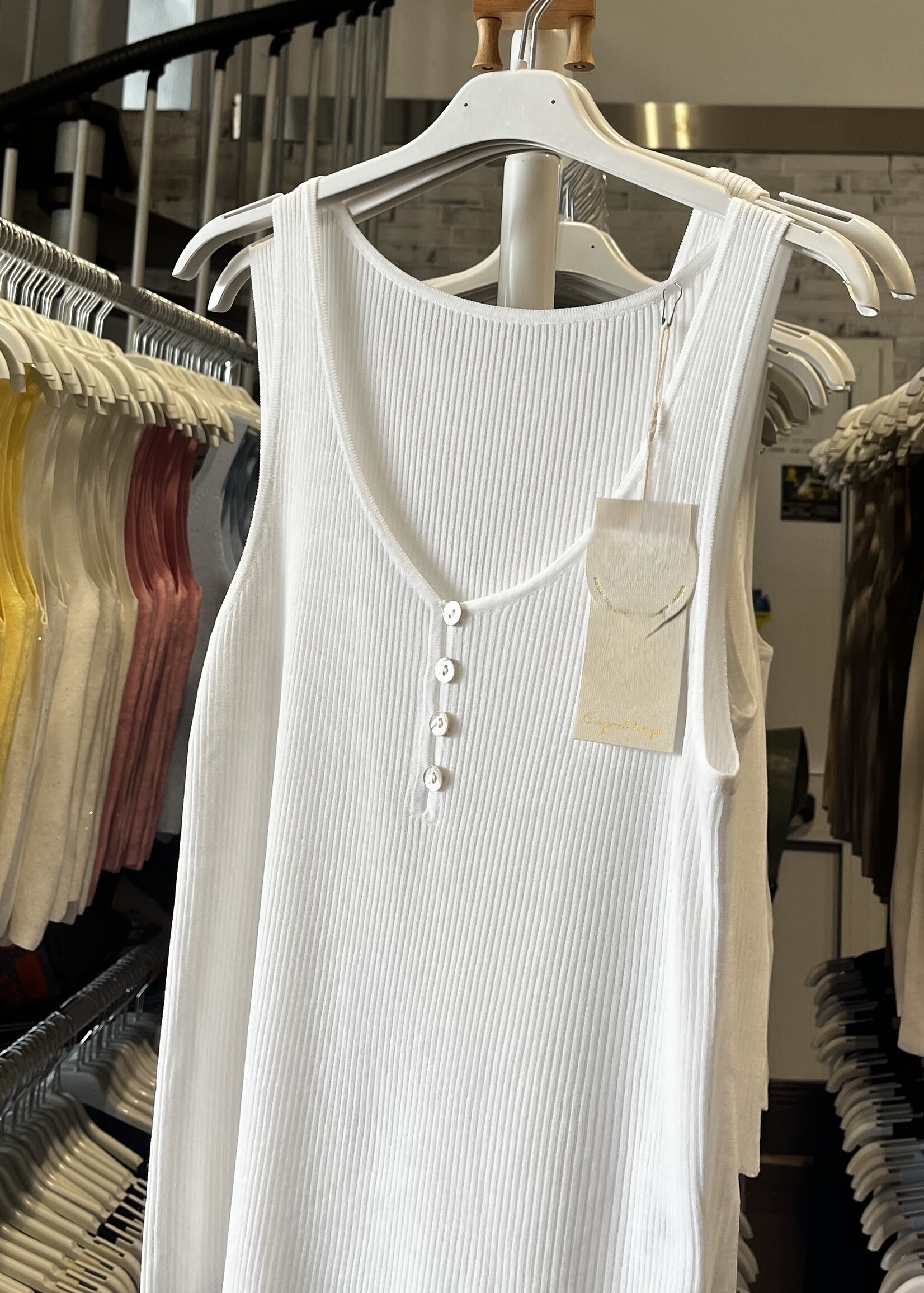 Knit 4 button tank +3 colors