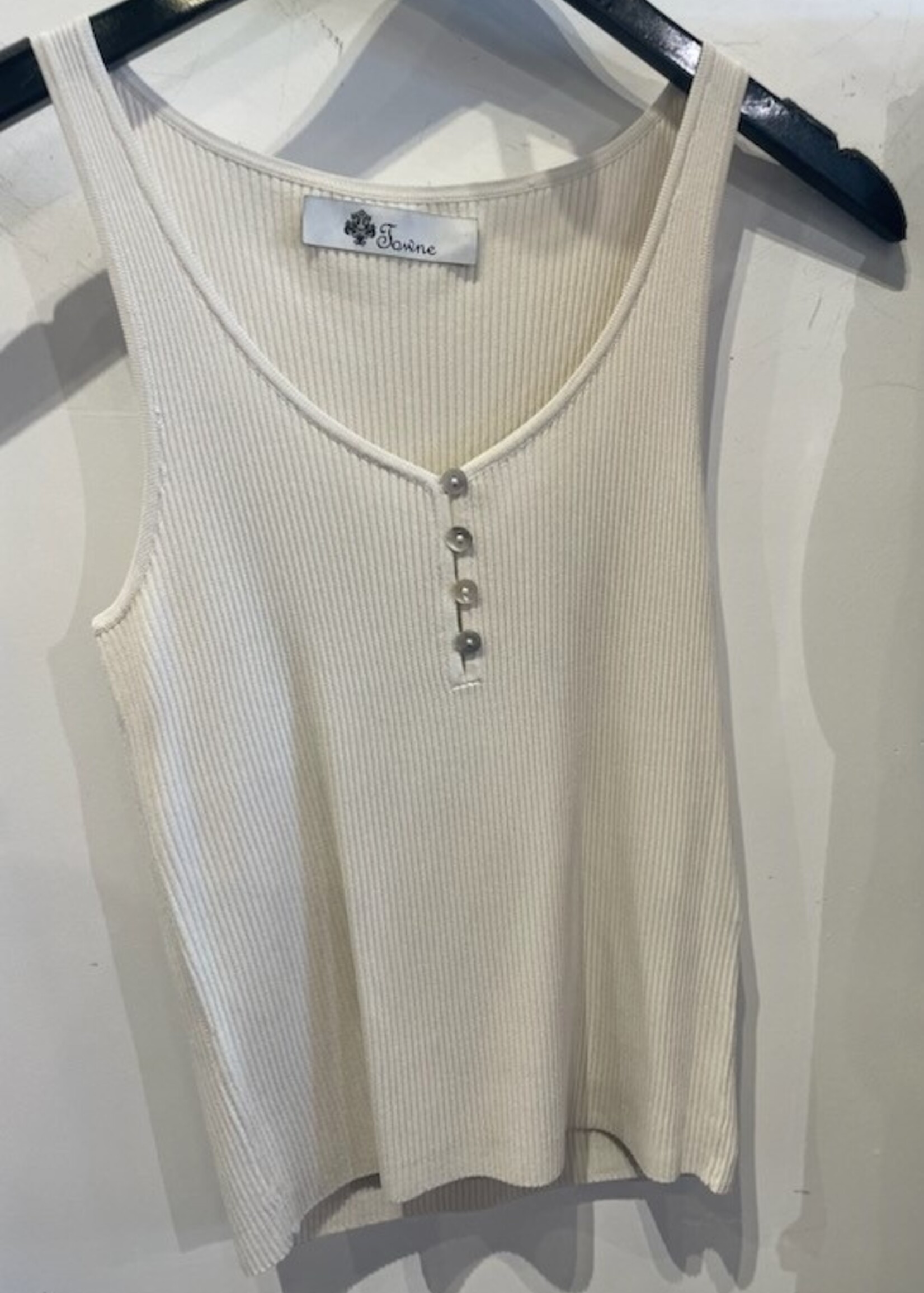 Knit 4 button tank +3 colors