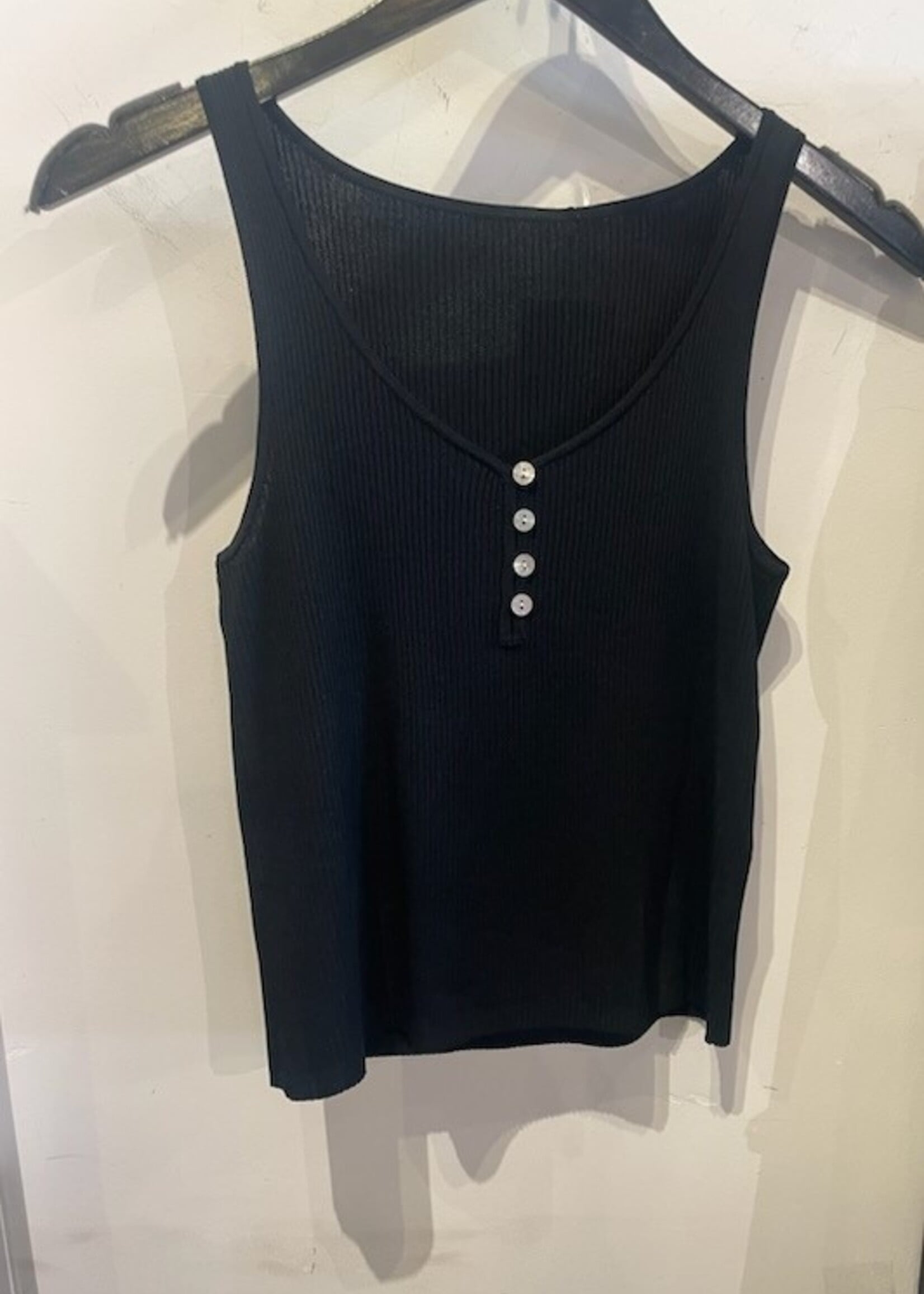 Knit 4 button tank +3 colors