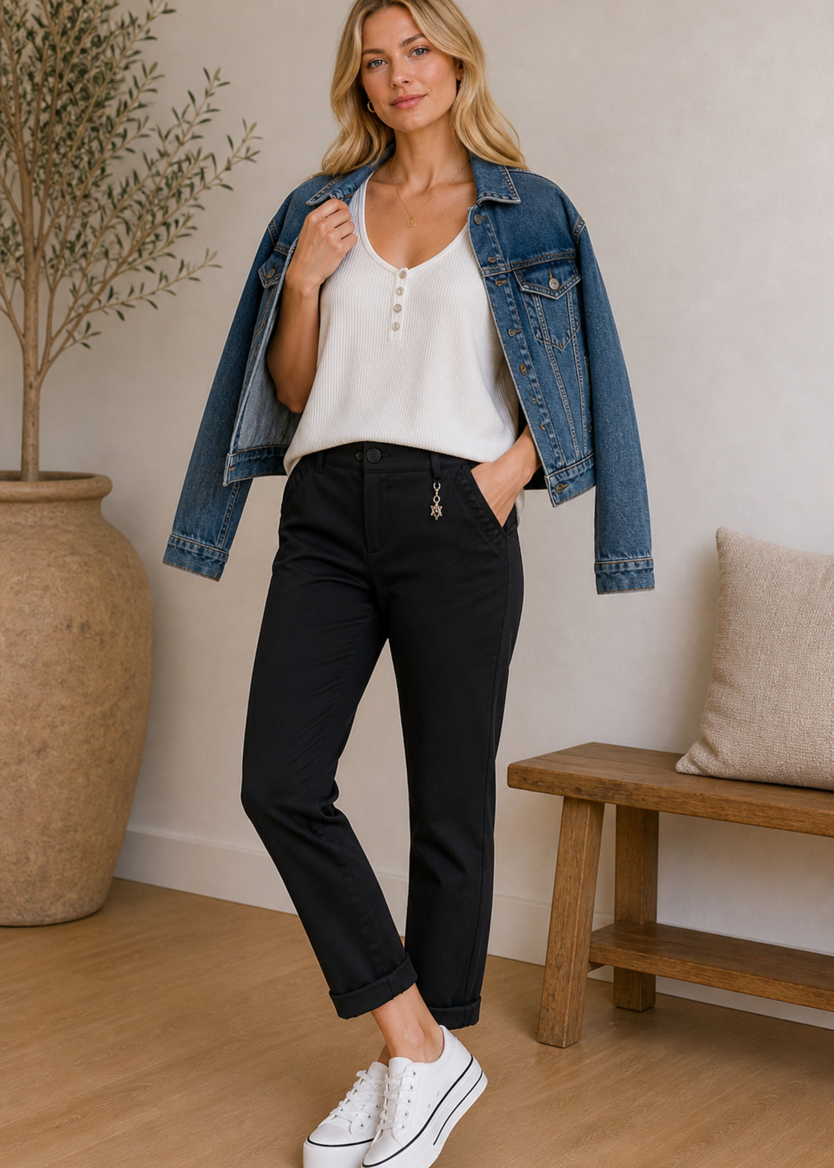 Ruffle pocket pant +3 colors