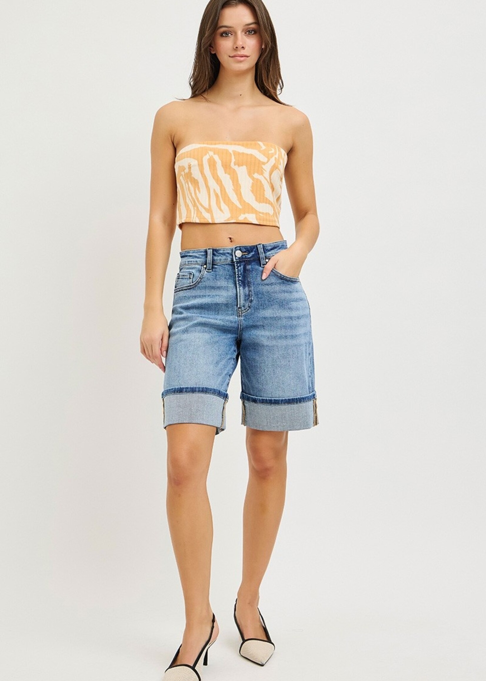 Denim bermuda short