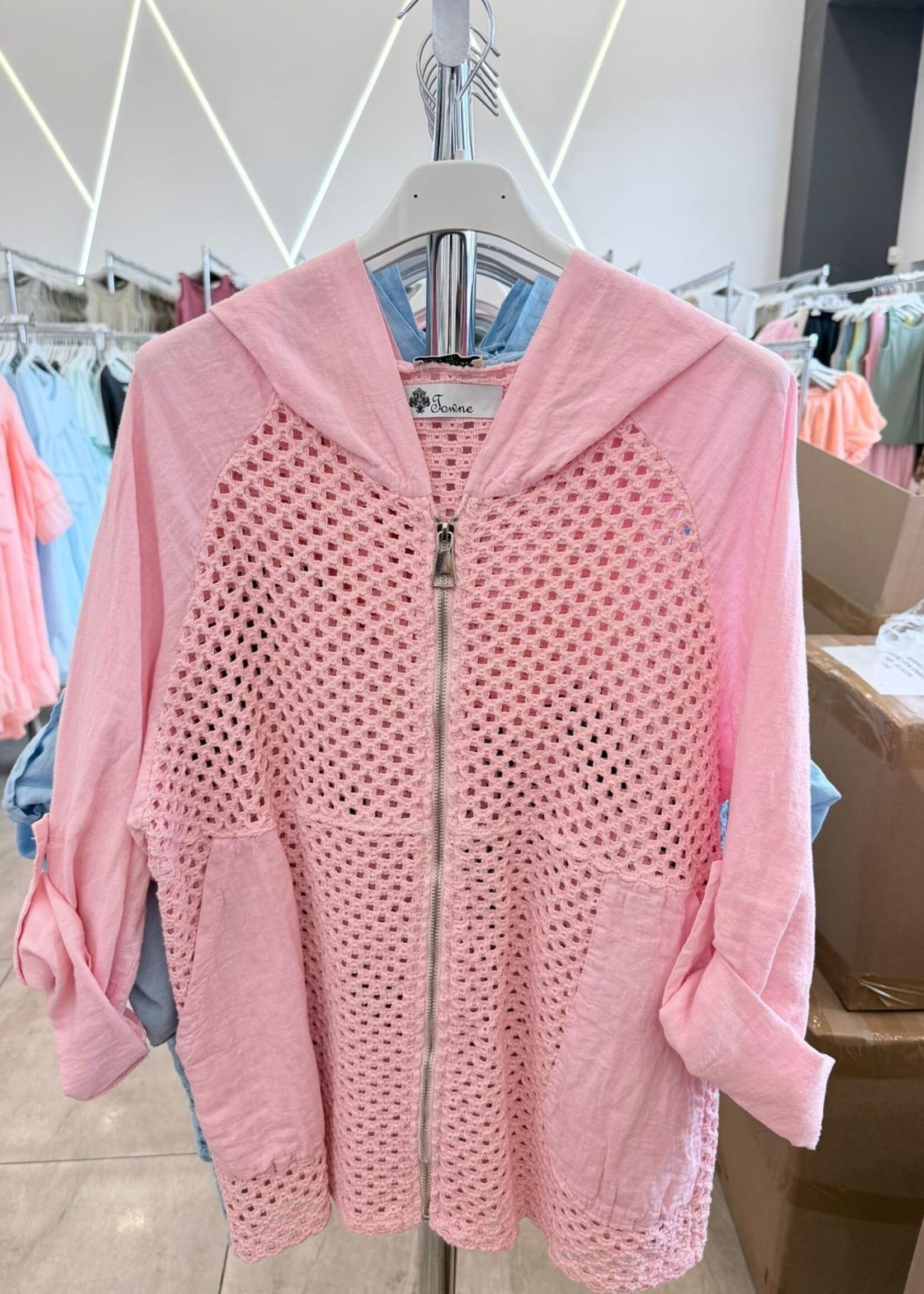Crochet zip hoodie